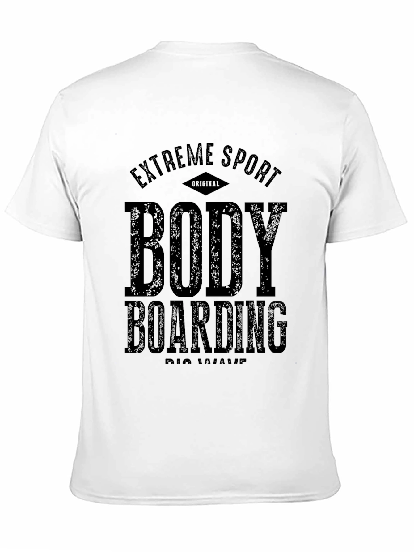 Black Extreme Sport Body Boarding Black T-Shirt view 11
