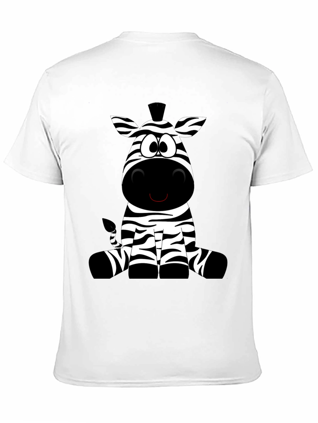 Black Cartoon Zebra Graphic Black T-Shirt view 11