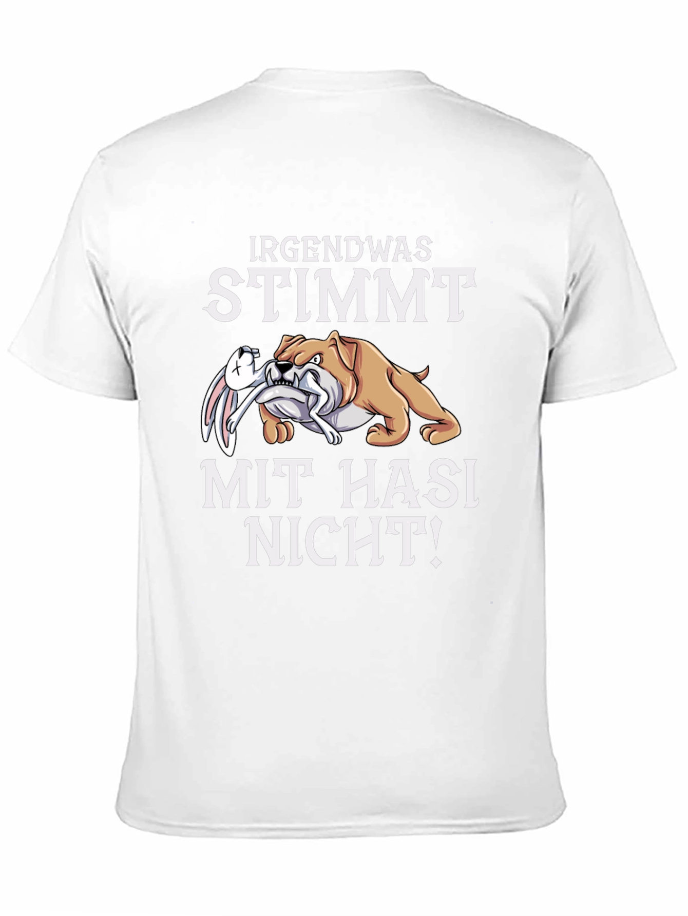 Black Funny Dog & Rabbit Graphic T-Shirt - Black view 11