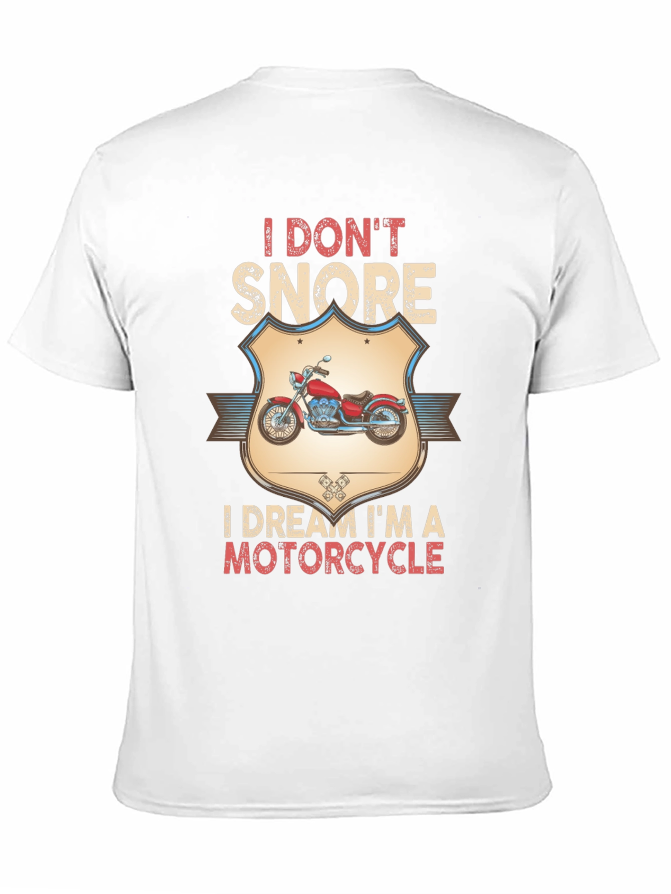 Black I Don't Snore Motorcycle T-Shirt view 11