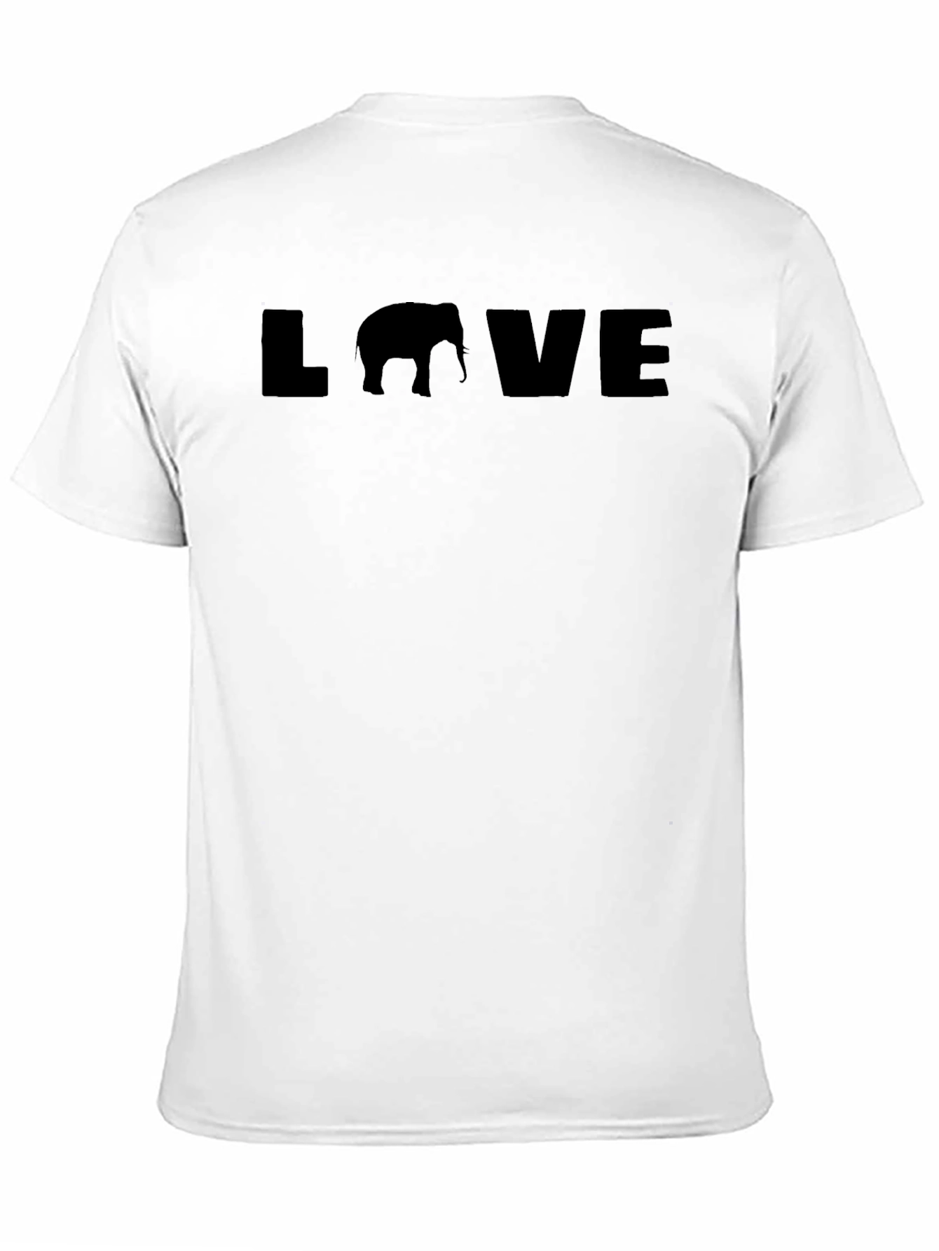 Black Love Elephant T-Shirt - Black Graphic Tee view 11