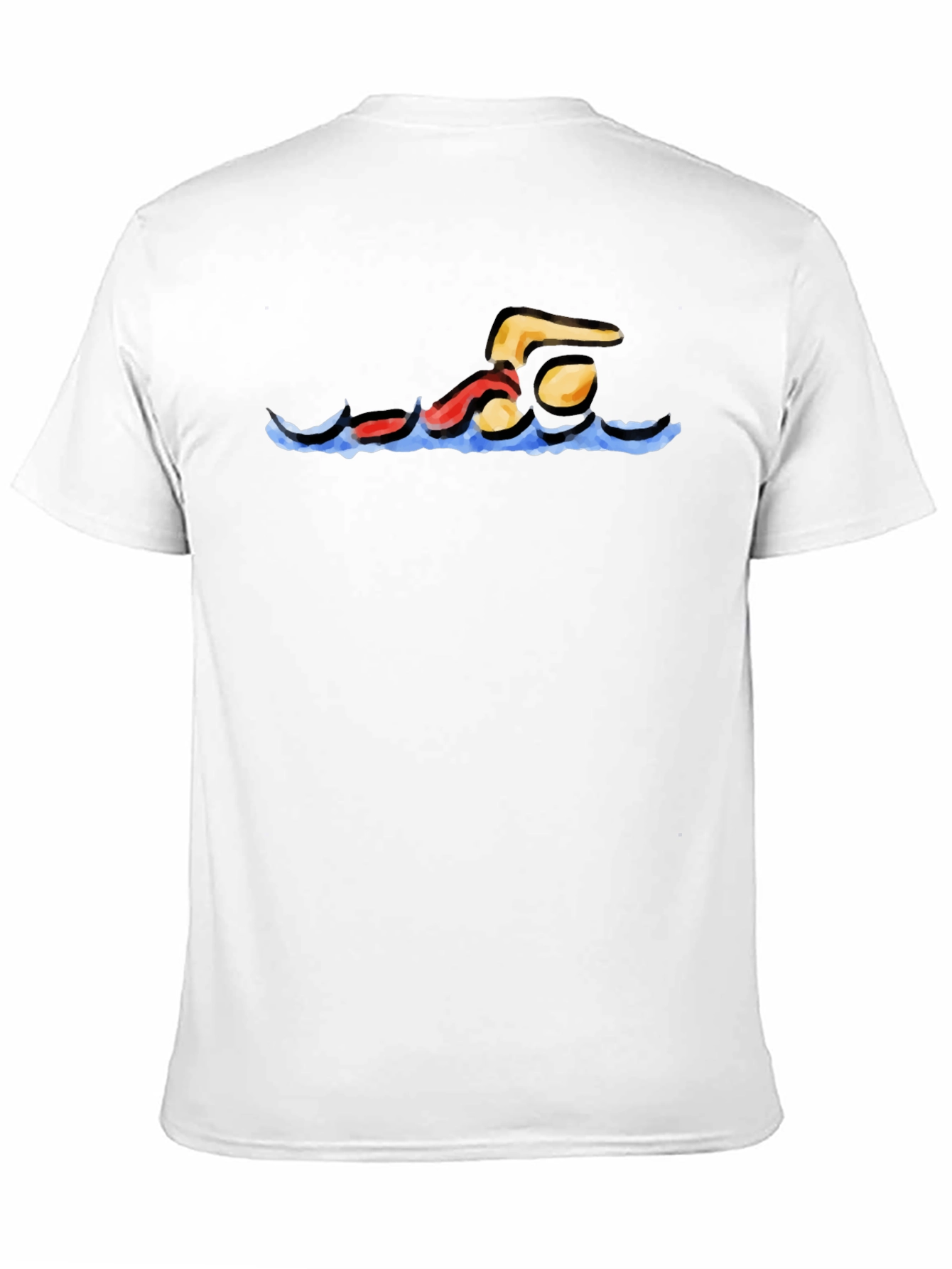 Black Swimmer Graphic Black T-Shirt view 11