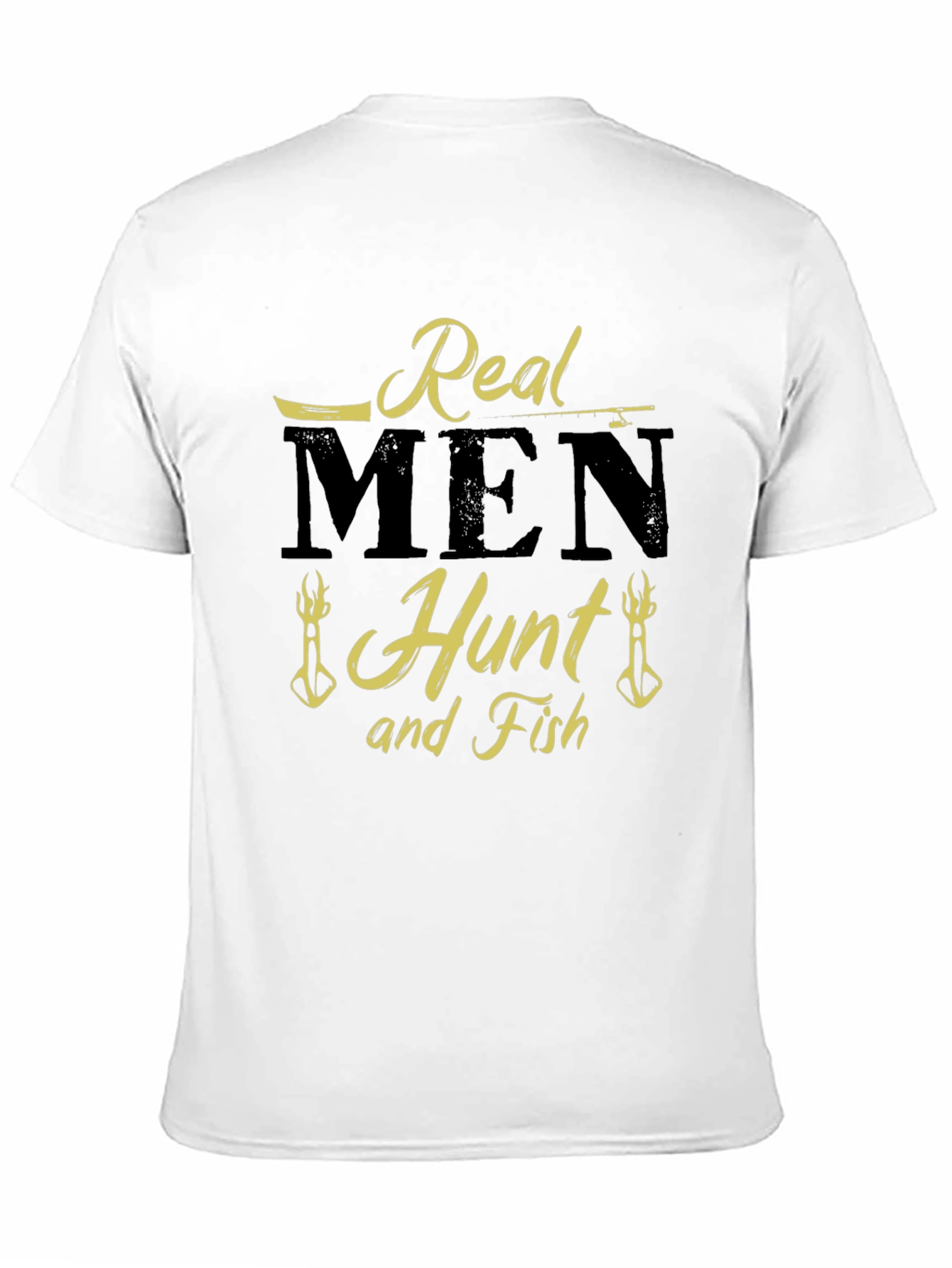 Black Real Men Hunt and Fish Graphic T-Shirt view 11