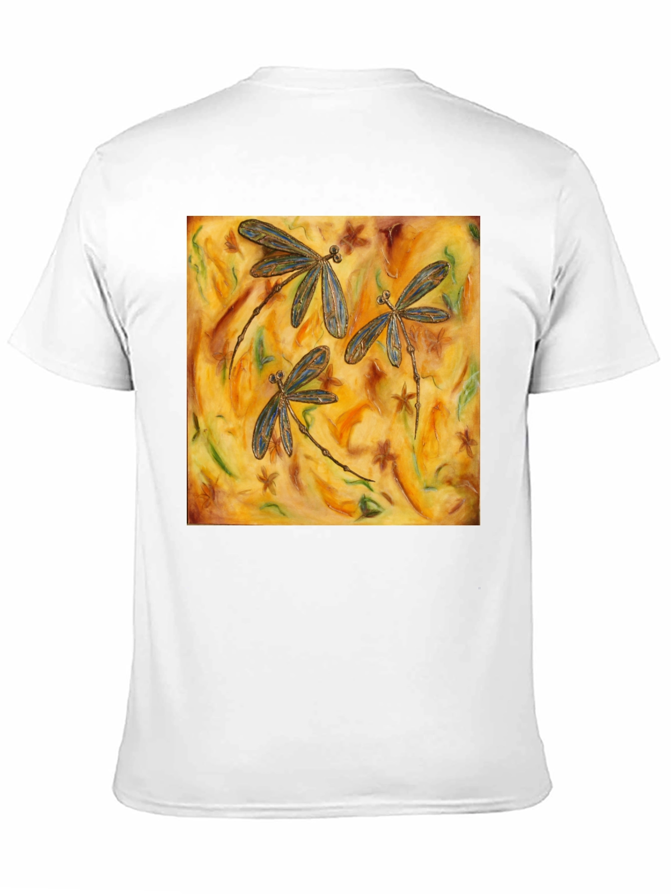 Black Dragonfly Art Print Black T-Shirt view 11