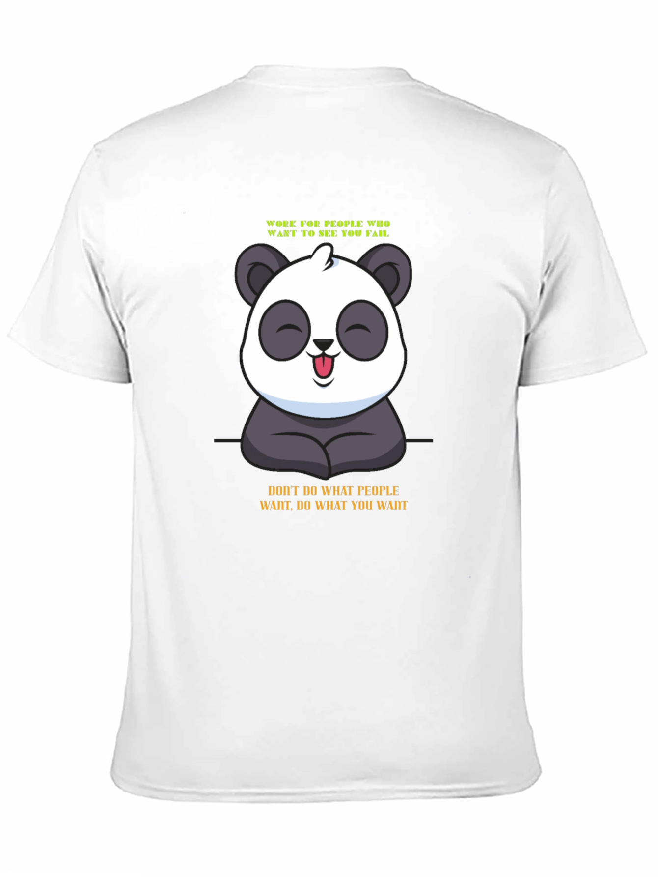 Black Panda Graphic Tee - Motivational Slogan T-Shirt view 11