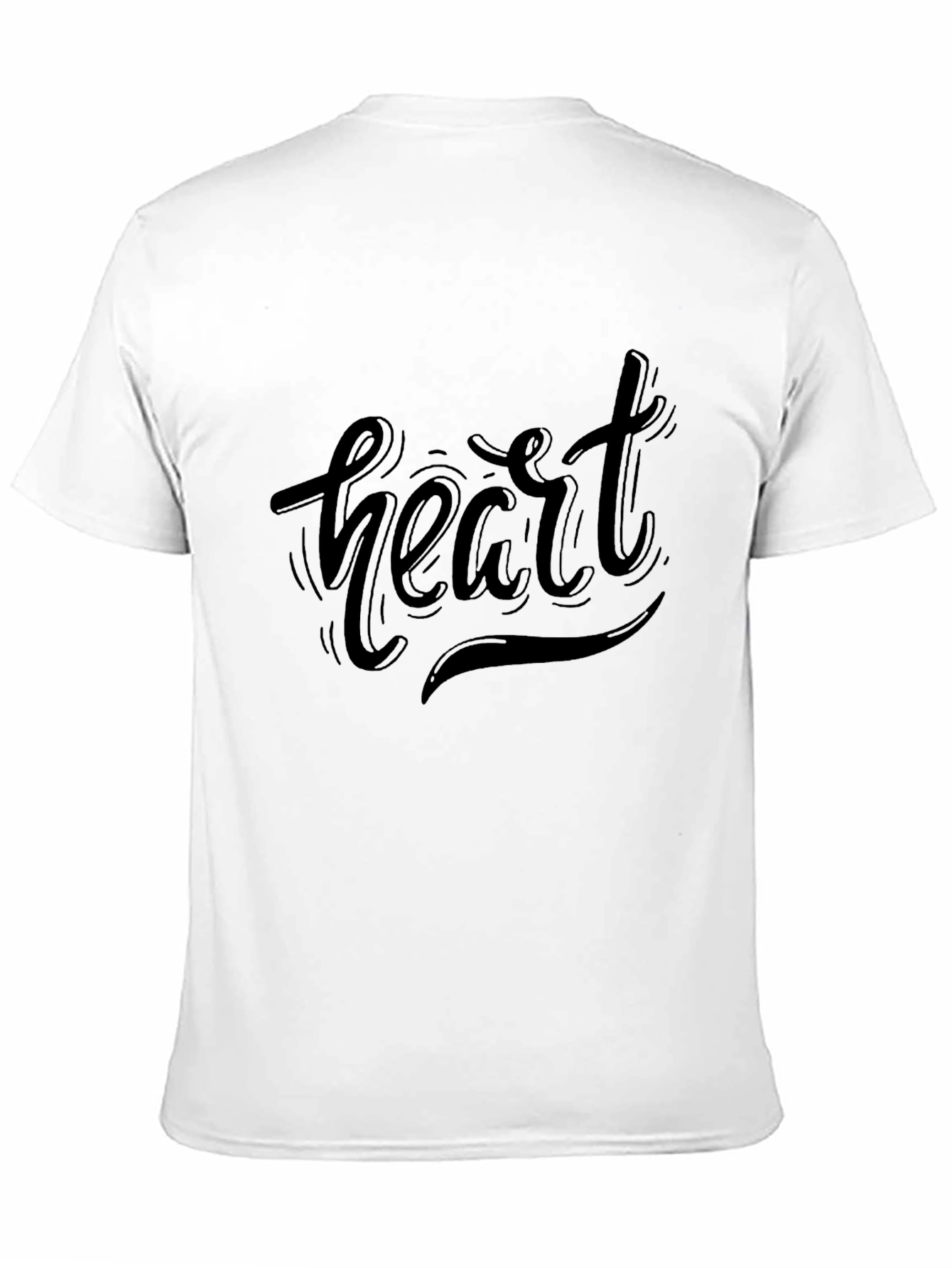Black Heart Graphic Tee - Black Crew Neck Short Sleeve view 11