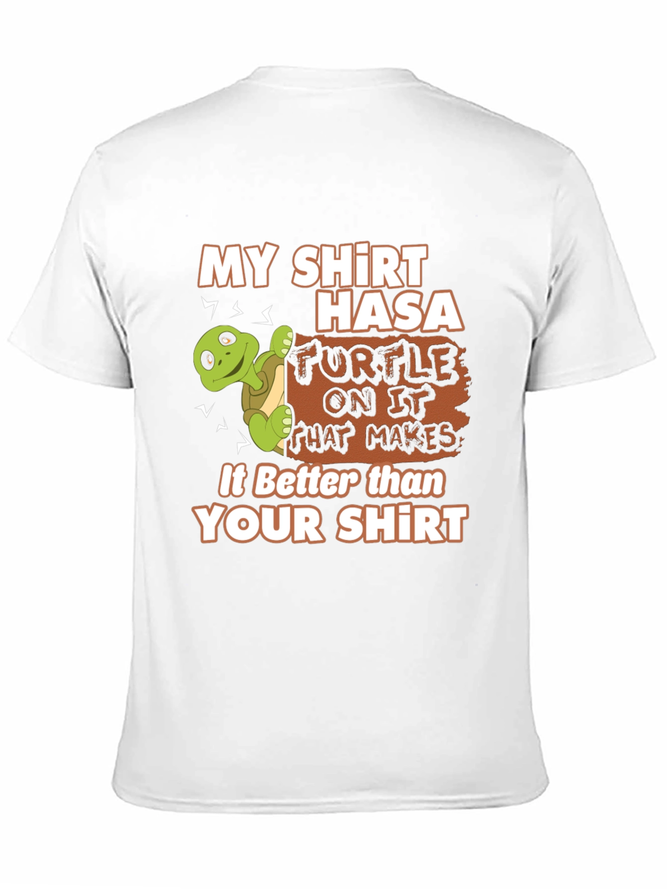 Black Funny Turtle Graphic Tee - My Shirt is Better view 11