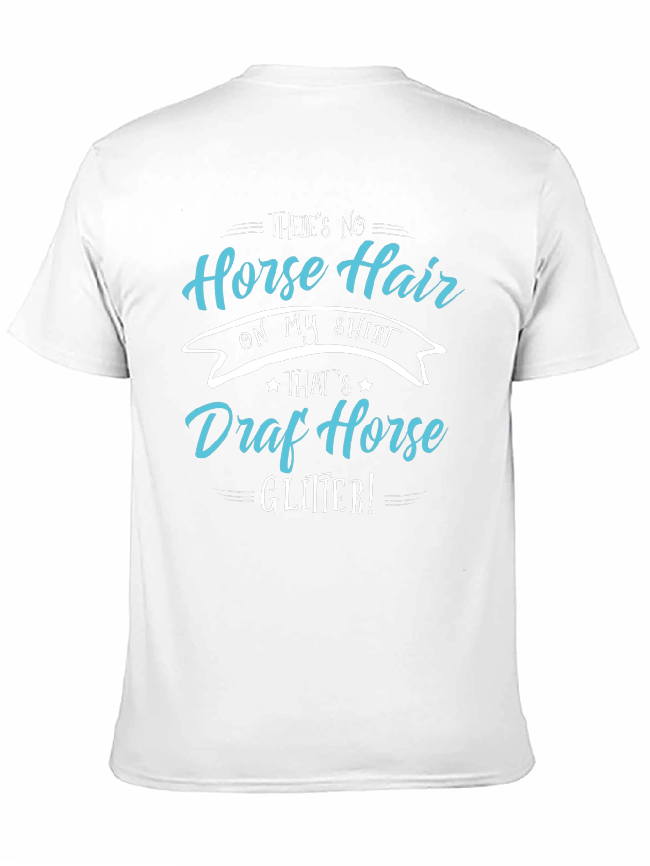 Black Draft Horse Glitter T-Shirt, Unisex view 11