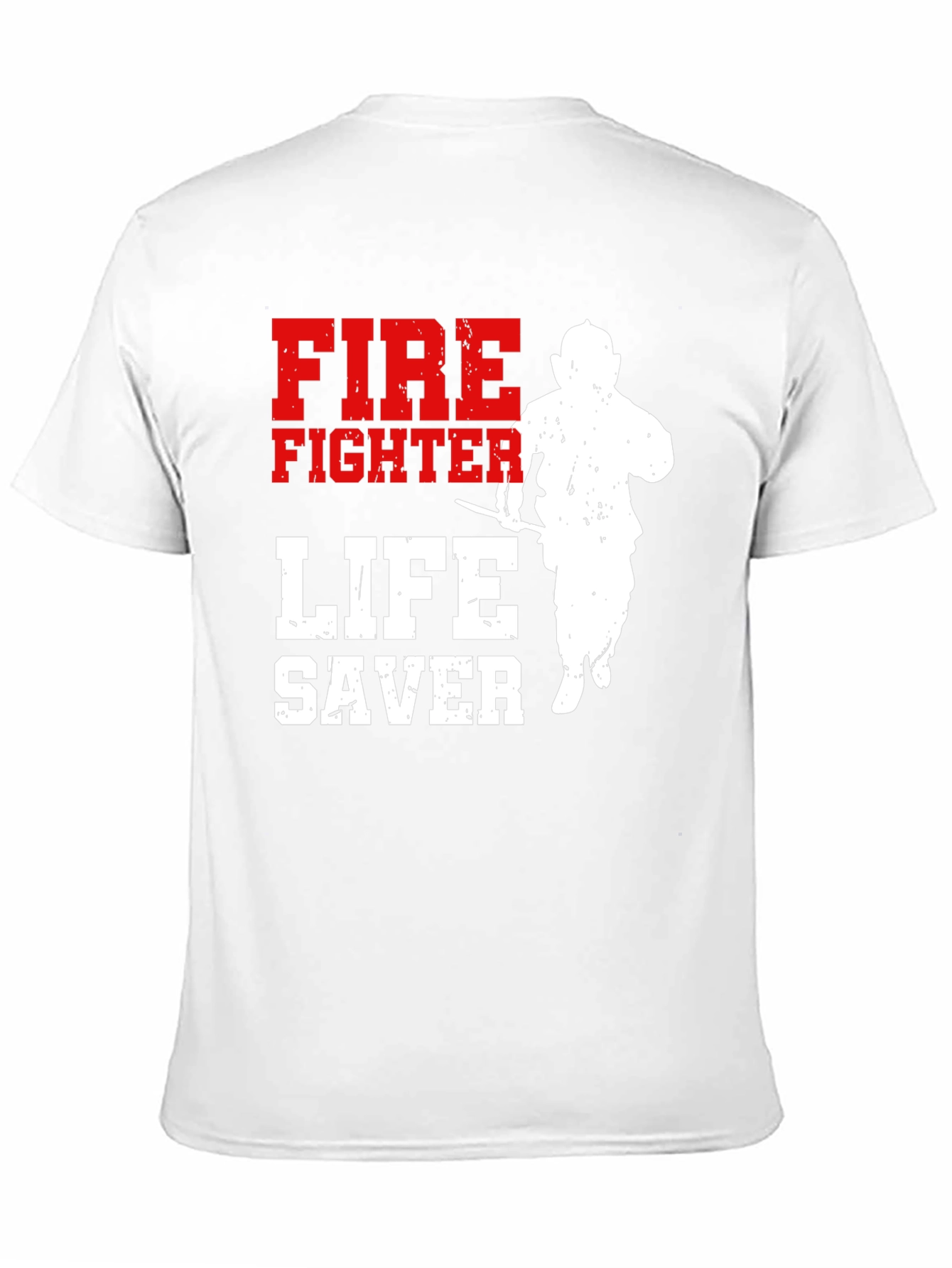 Black Firefighter Lifesaver Graphic T-Shirt view 11