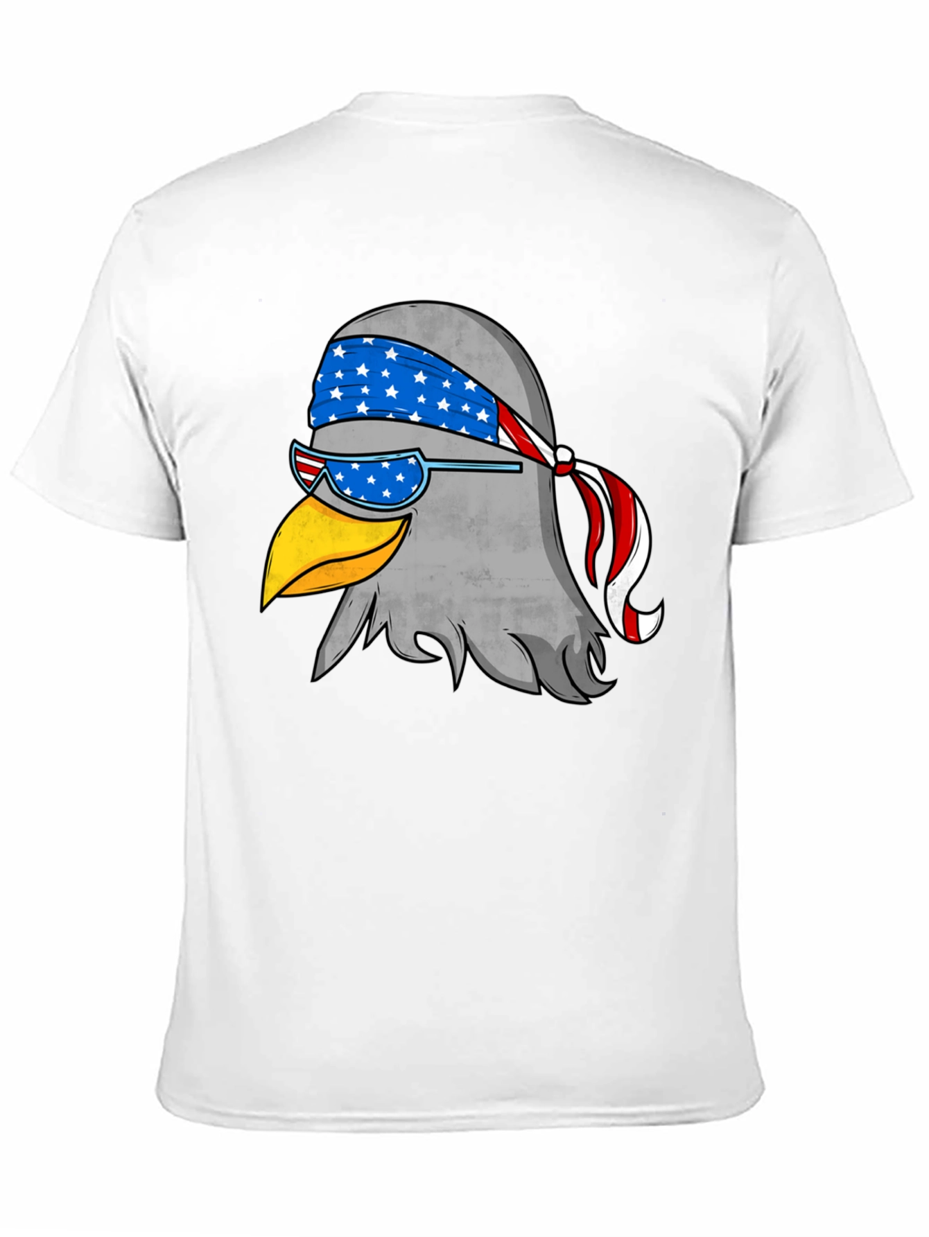 Black Patriotic Eagle Graphic Tee - Black Cotton T-Shirt view 11