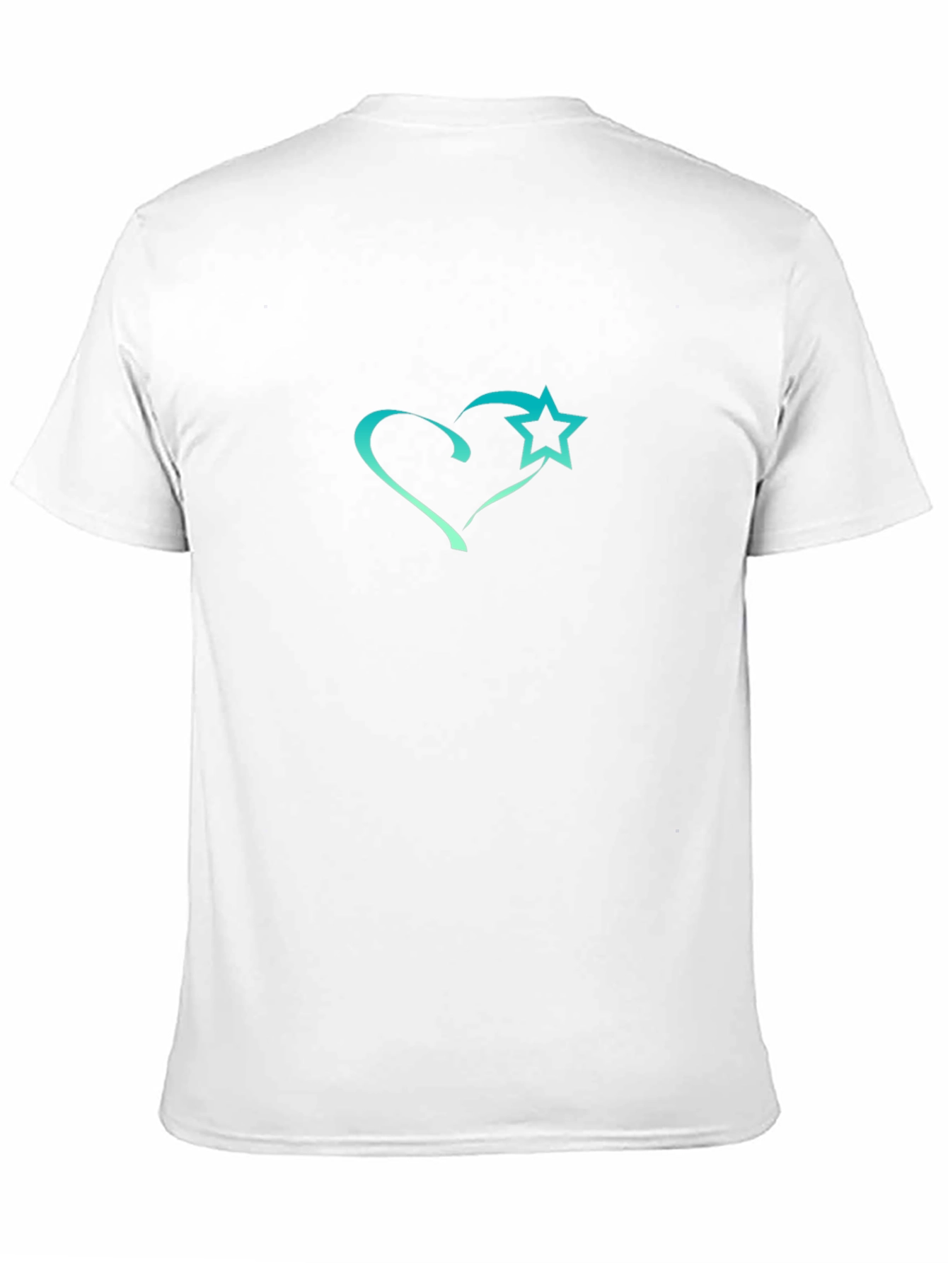 Black Black T-Shirt with Heart and Star Design view 11