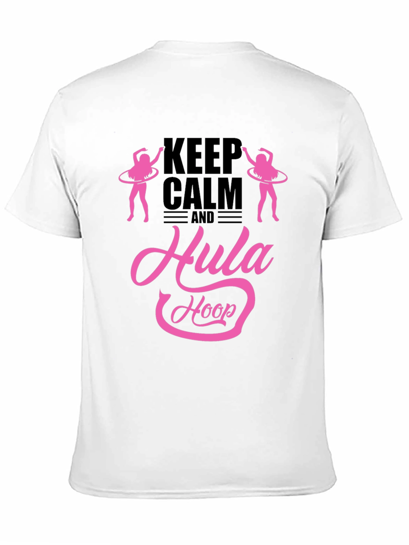 Black Keep Calm and Hula Hoop Black T-Shirt view 11