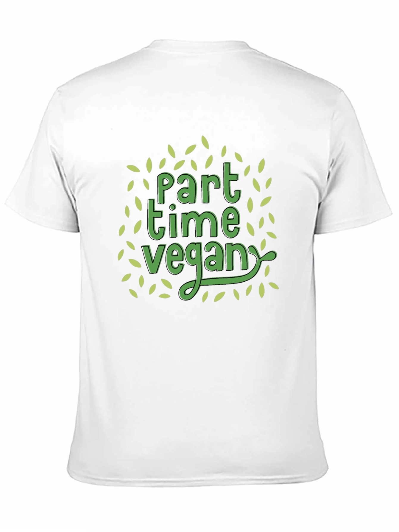 Black Part Time Vegan Graphic Tee - Black Casual Shirt view 11