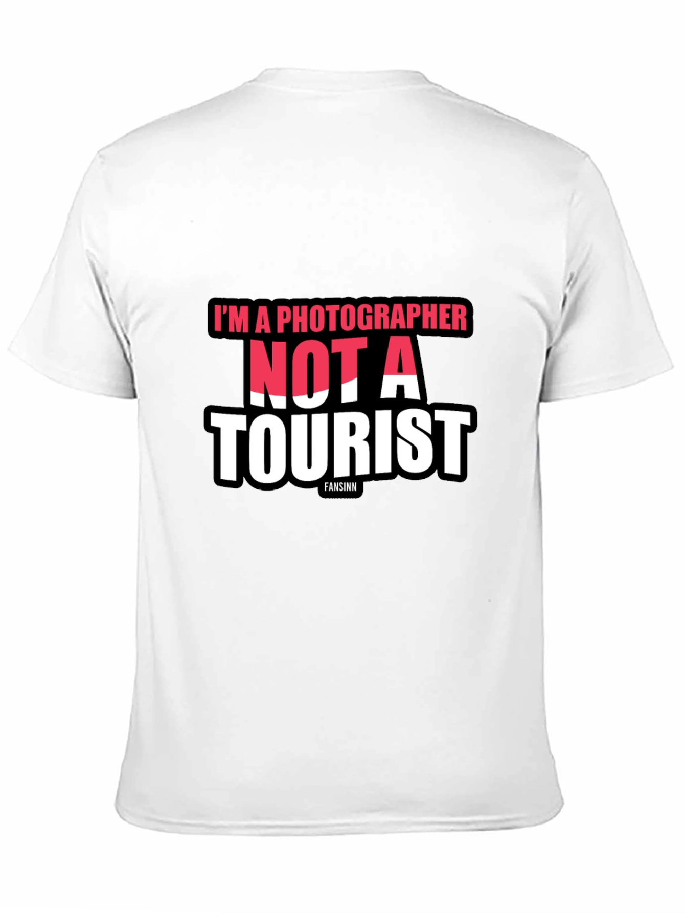 Black I'm a Photographer Not a Tourist Black T-Shirt view 11