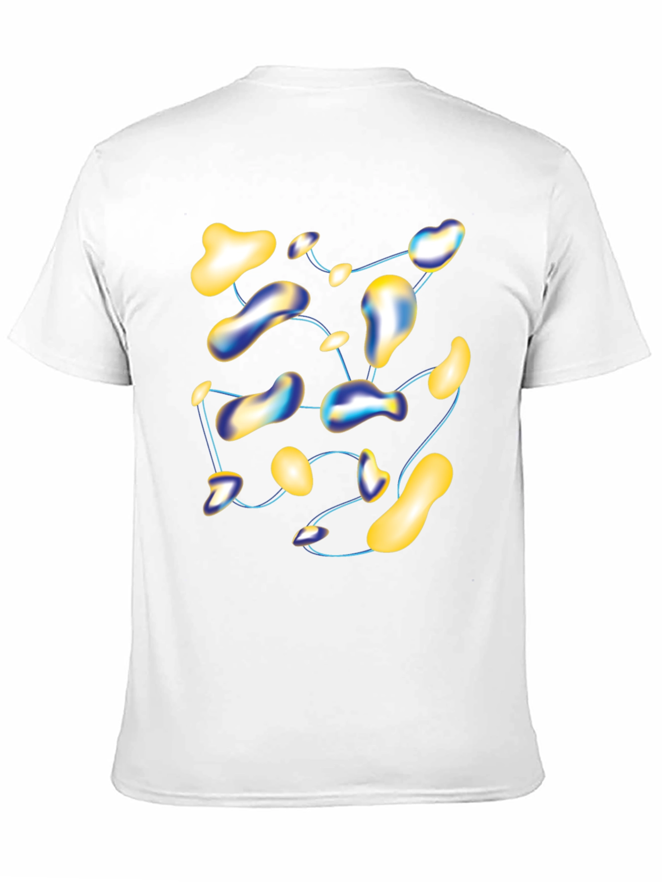 Black Abstract Blob T-Shirt - Modern Graphic Tee view 11