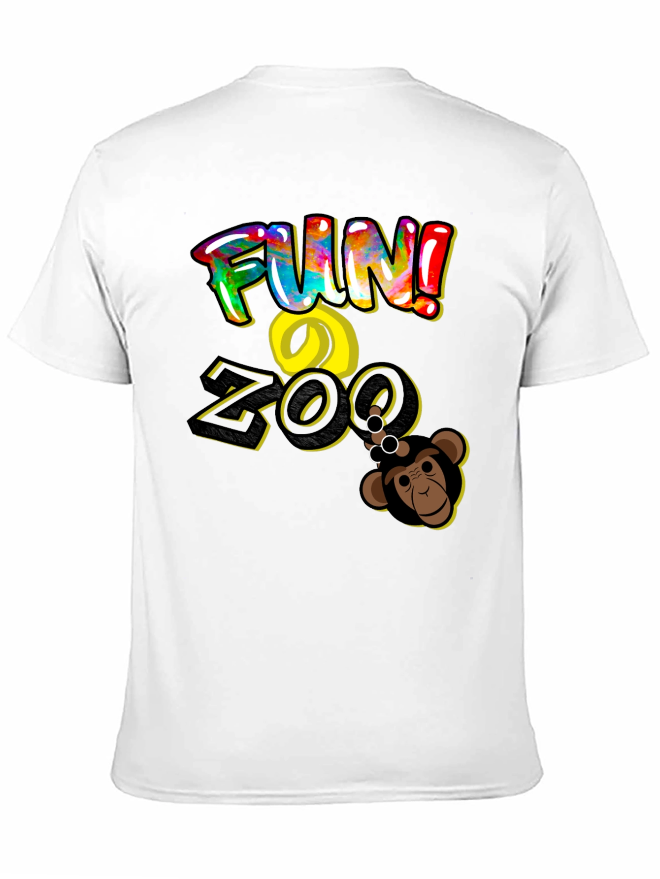 Black Fun Zoo Monkey Graphic Tee - Black Cotton view 11