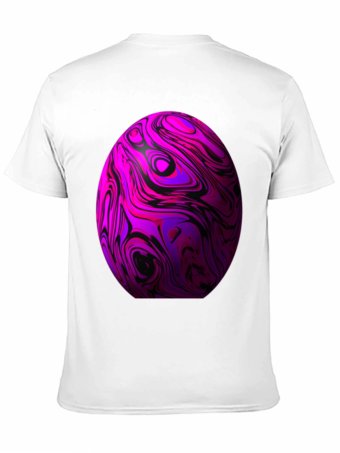 Black Abstract Swirl Sphere Graphic Tee view 11