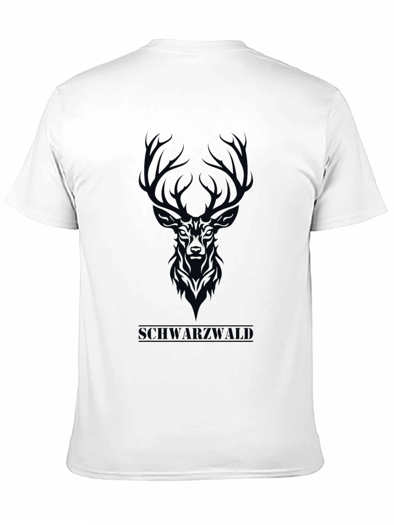 Black Stag Graphic Print Crew Neck T-Shirt view 11