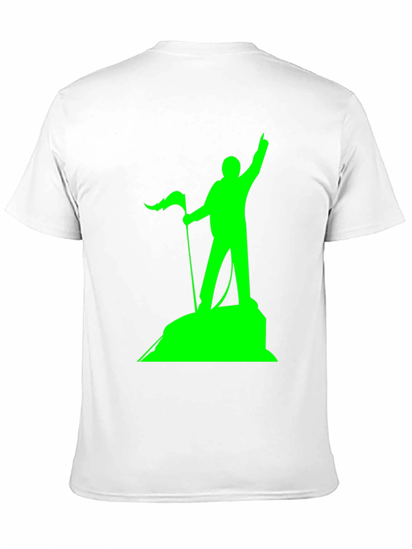 Black Peak Performance T-Shirt - Black with Green Graphic view 11