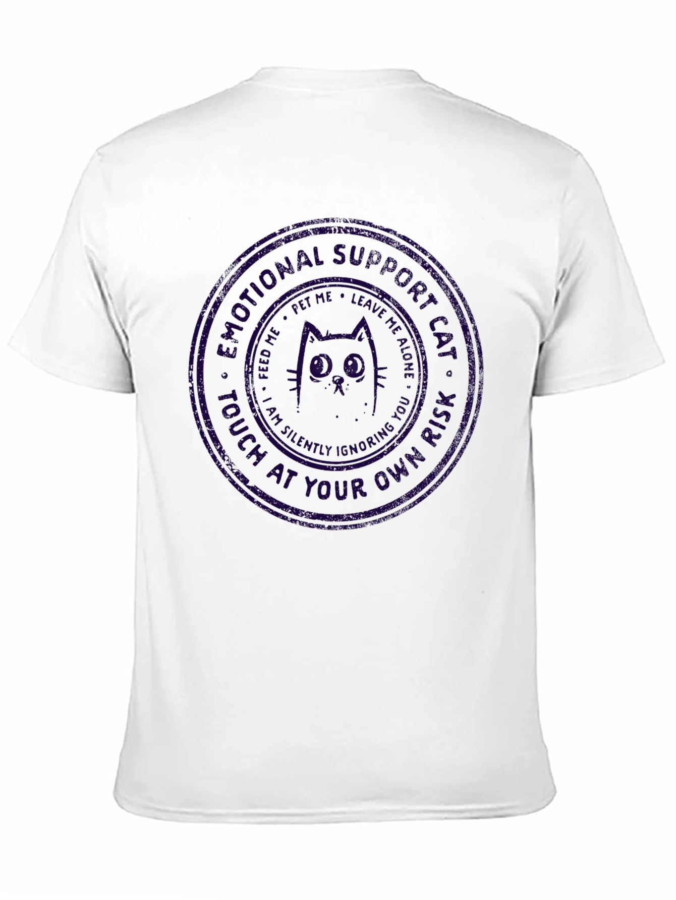 Black Emotional Support Owl Cat Crewneck T-Shirt view 11