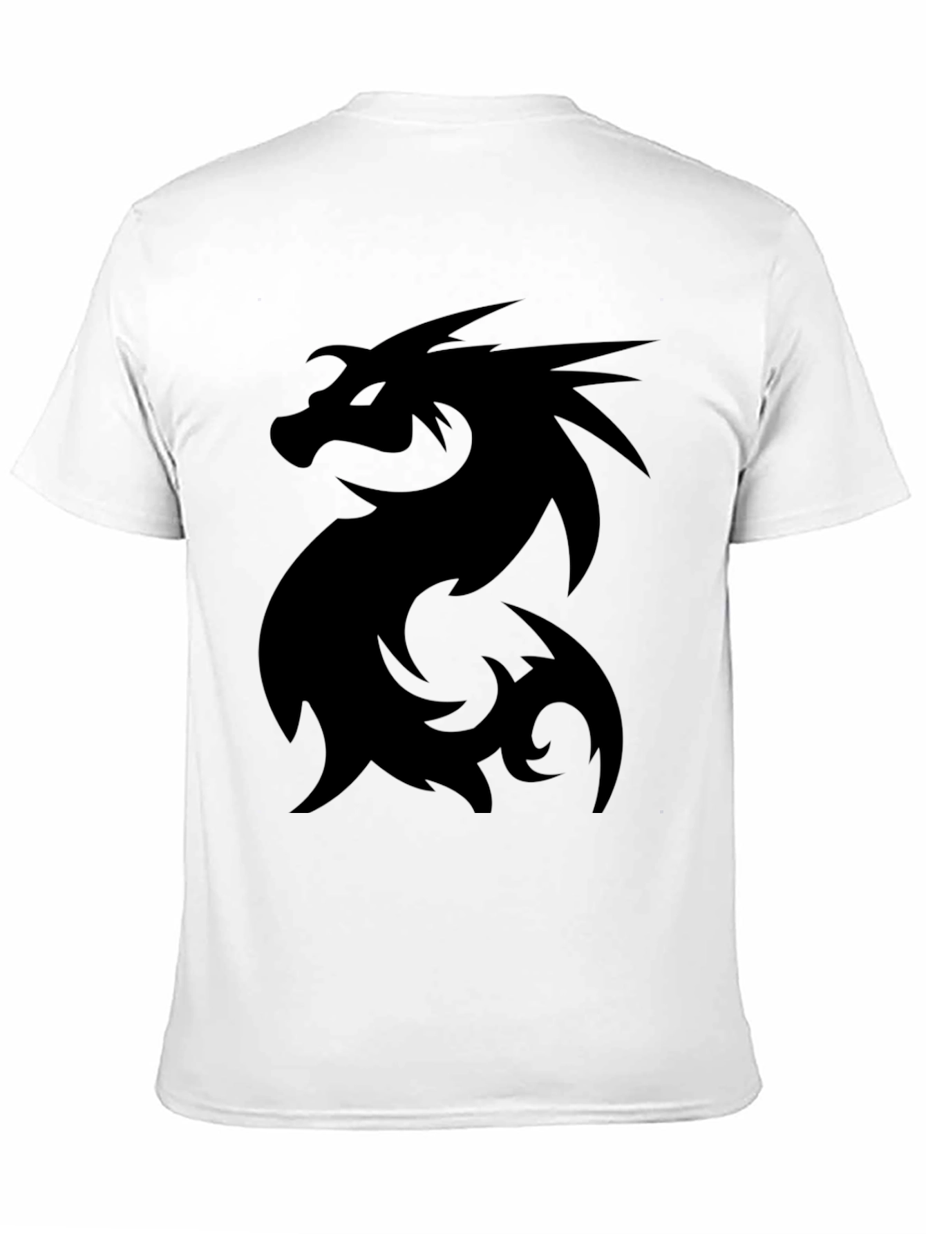 Black Black Dragon Graphic T-Shirt for Men view 11