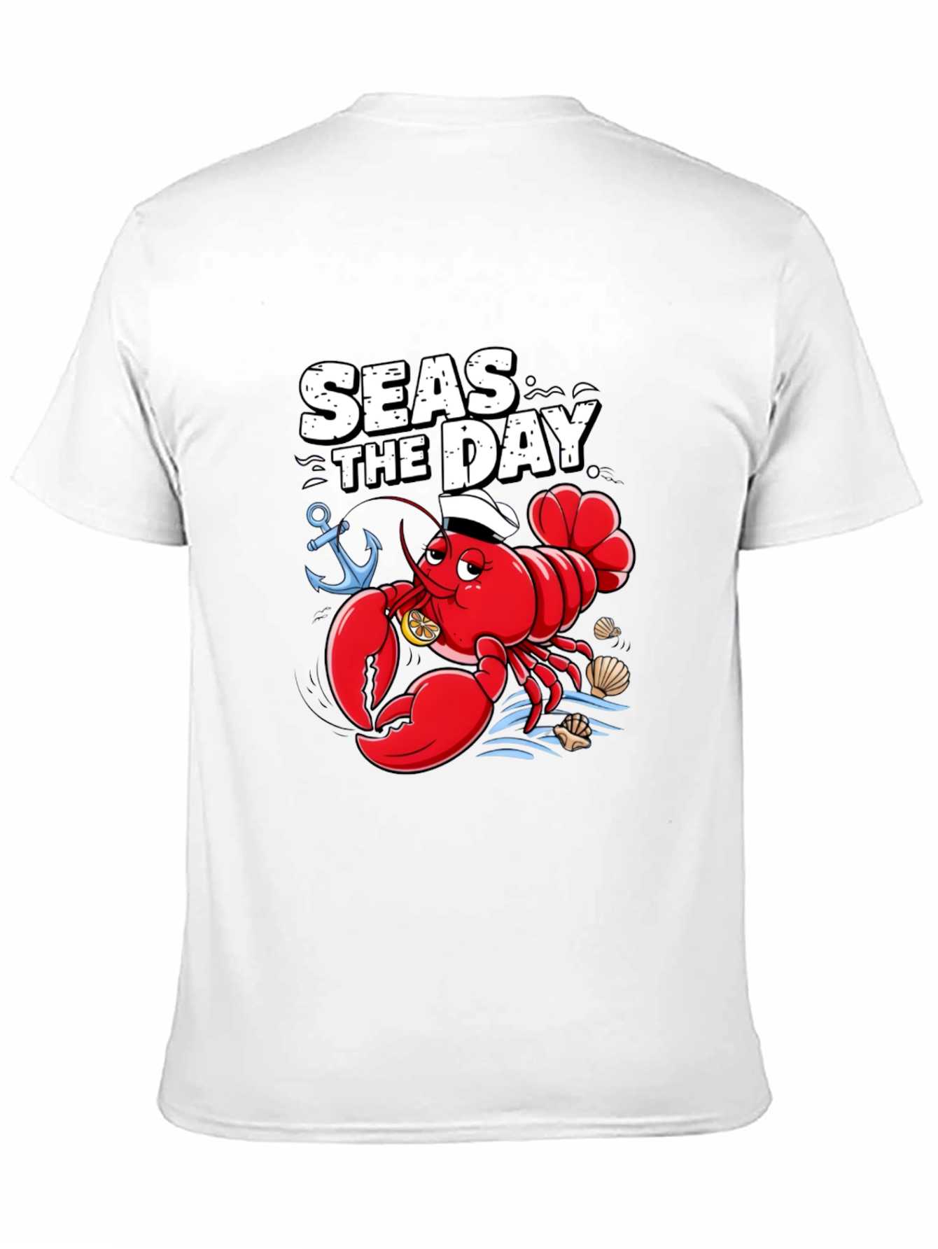 Seas The Day Lobster Graphic T-Shirt - 11