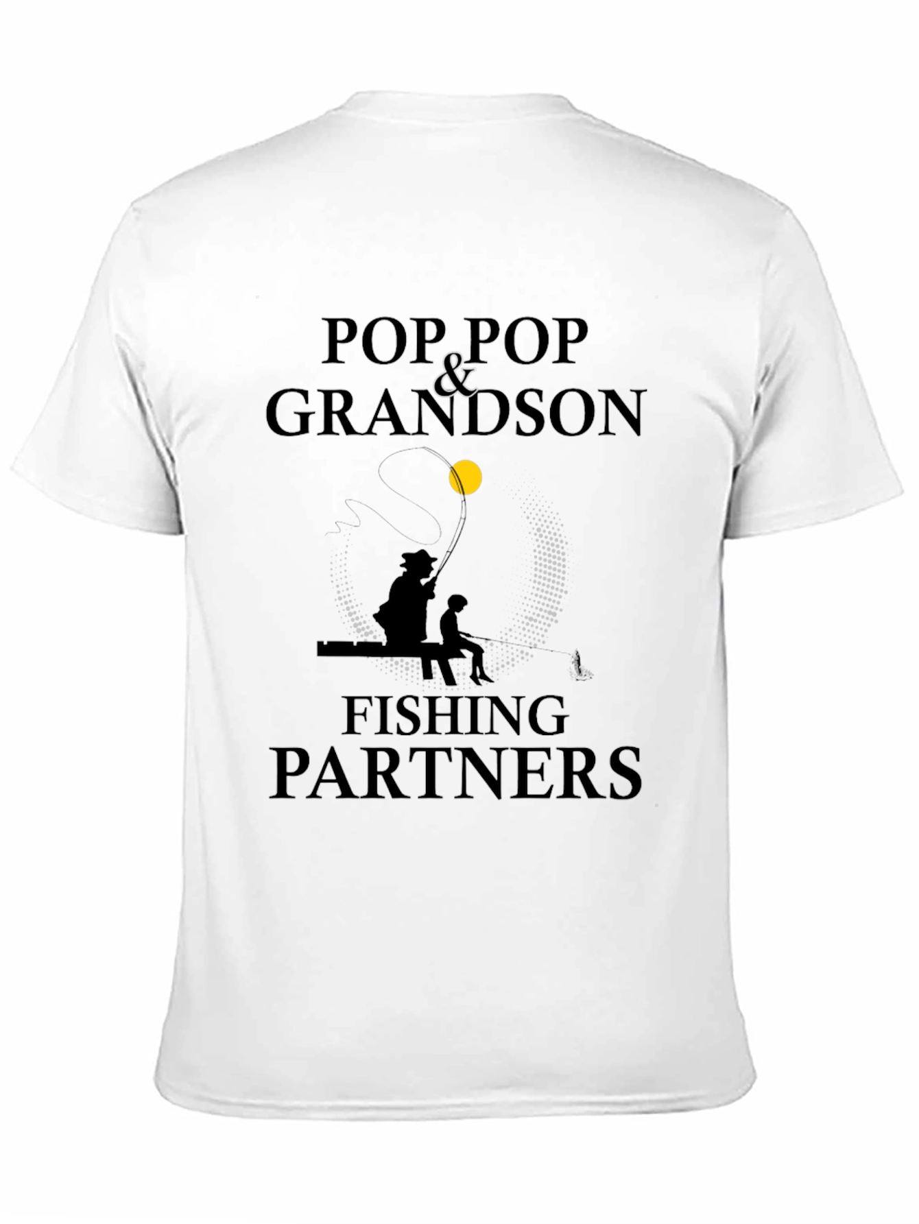 Black Pop Pop & Grandson Fishing Partners Black T-Shirt view 11