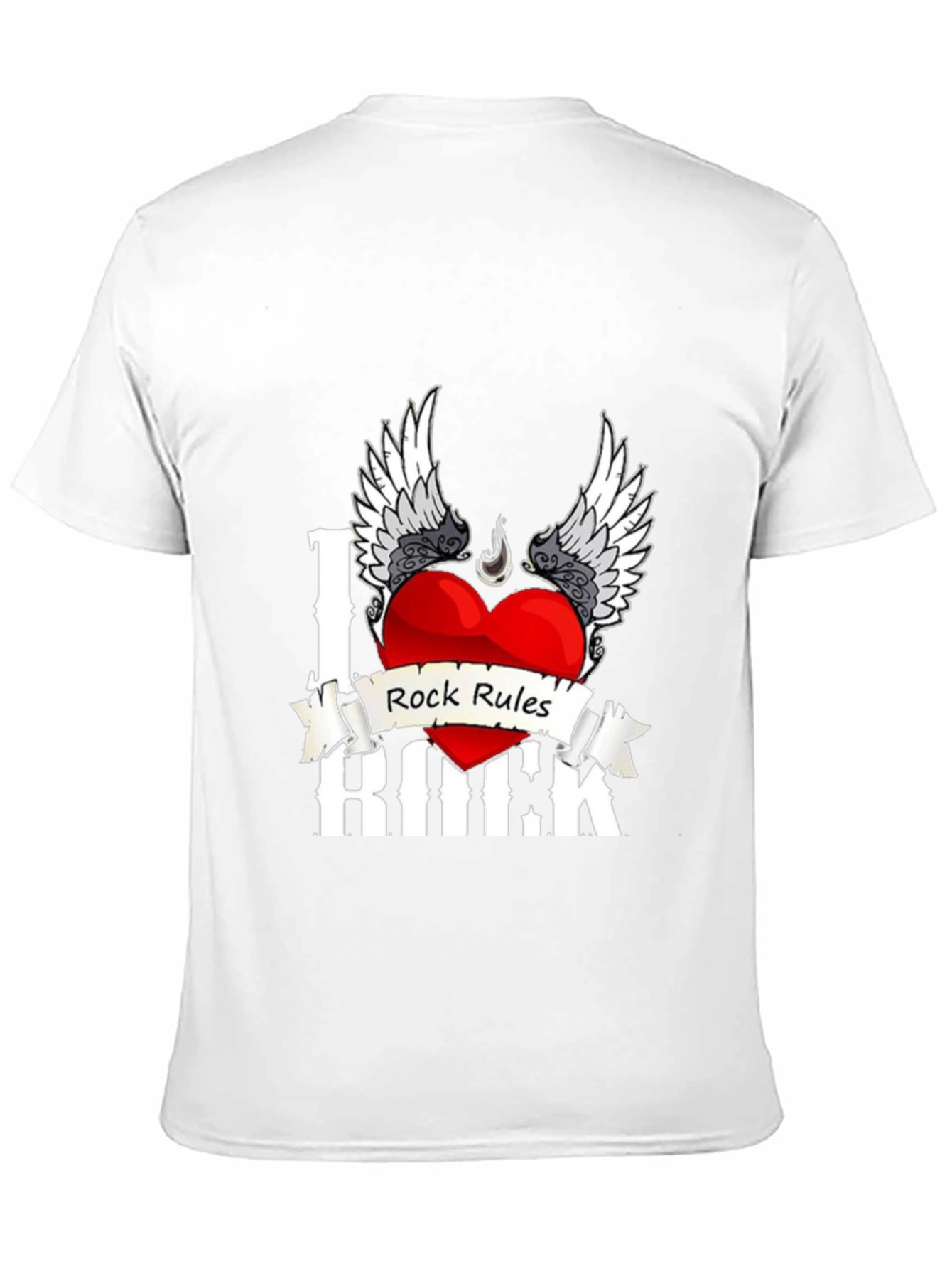 Black I Heart Rock Rules T-Shirt view 11