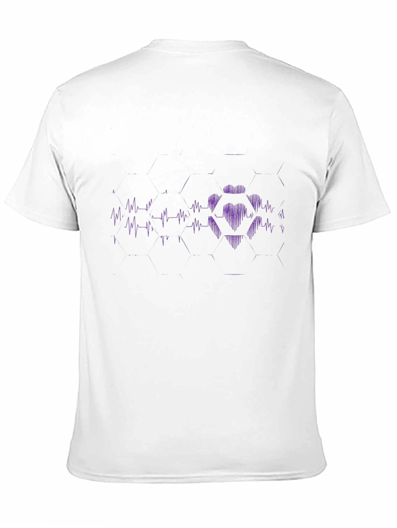 Black Heartbeat Hex T-Shirt - Stylish Graphic Tee view 11