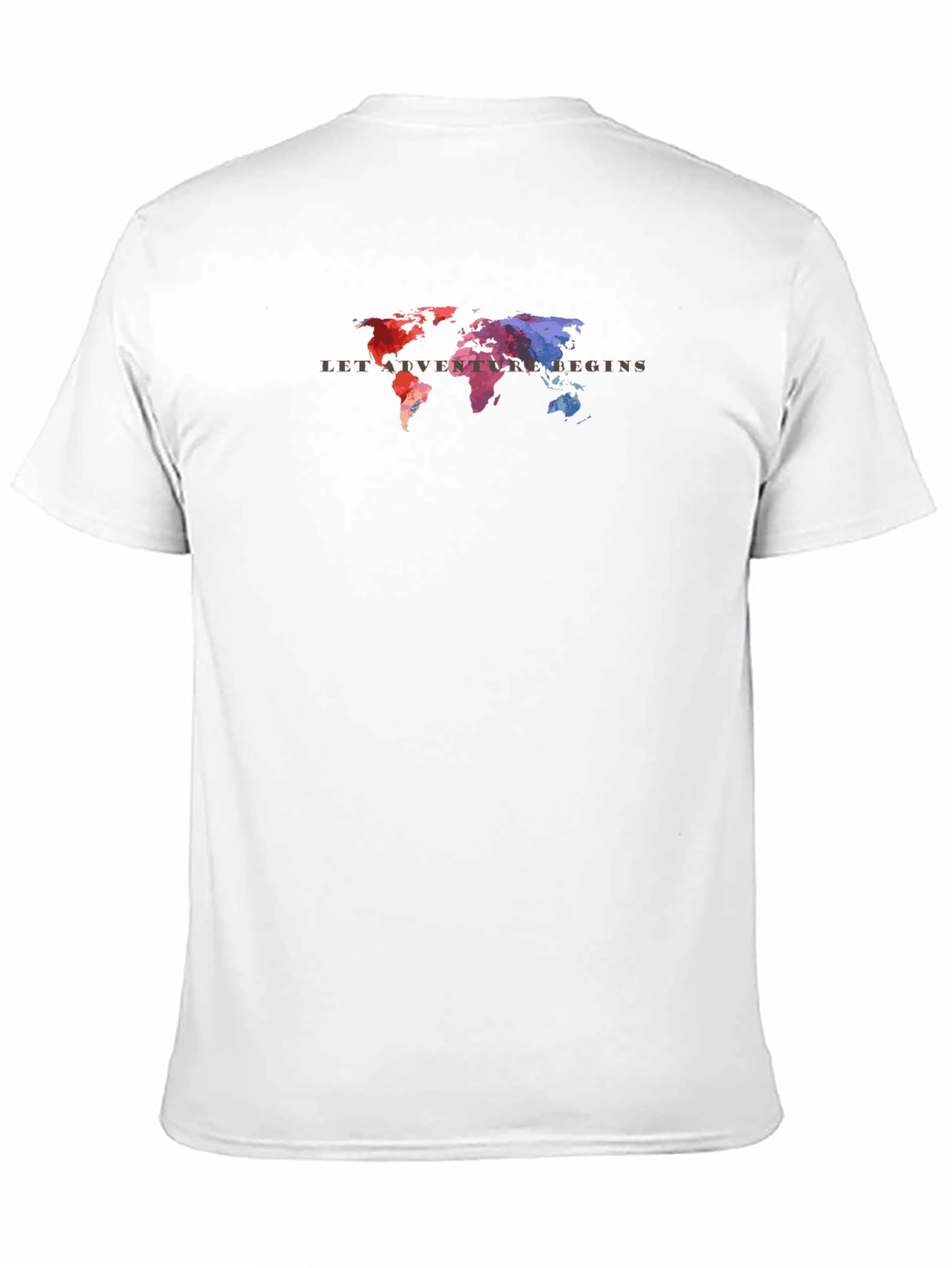 Black Colorful World Map Adventure T-Shirt view 11