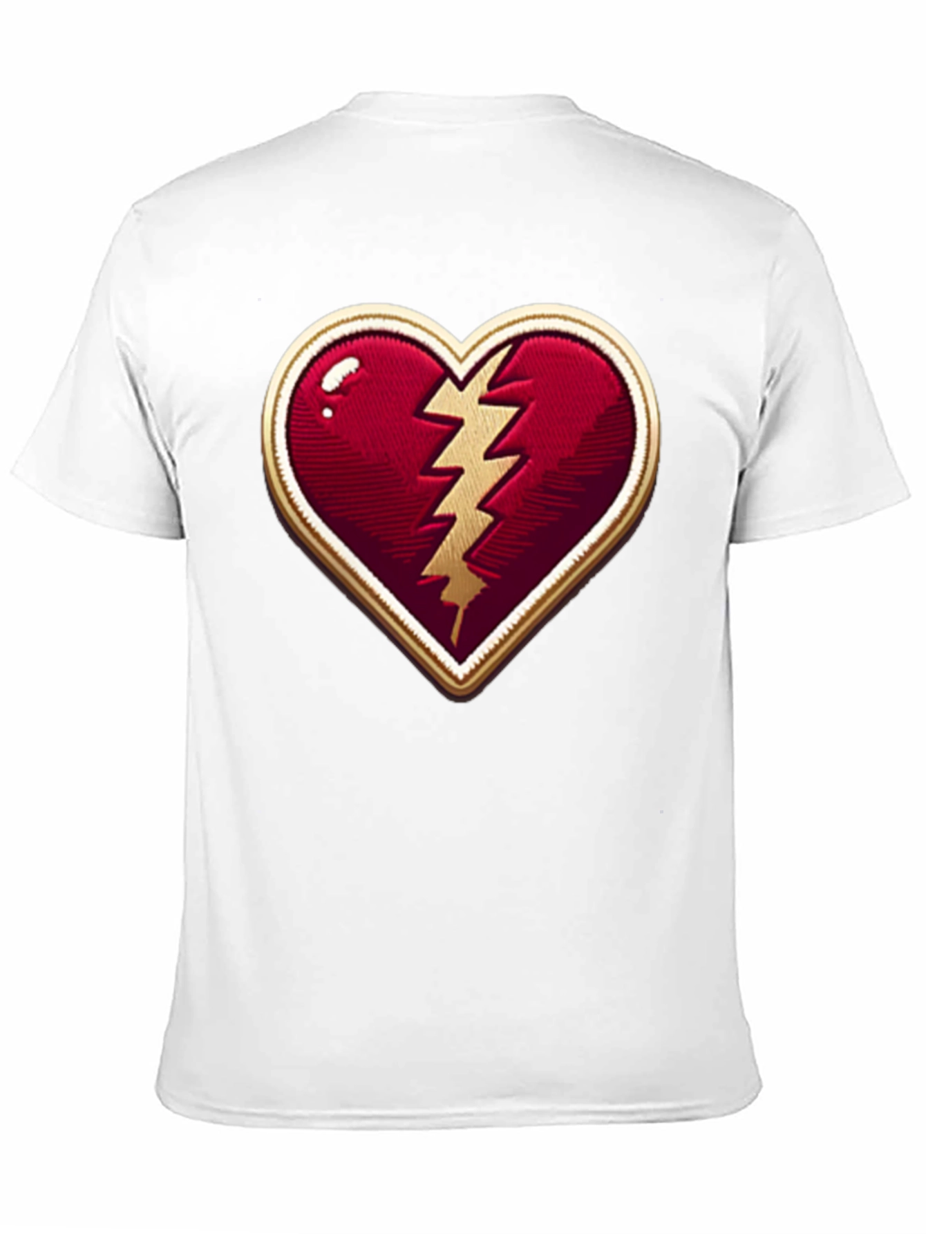 Black Broken Heart Lightning Bolt Graphic Tee - Stylish Comfort view 11