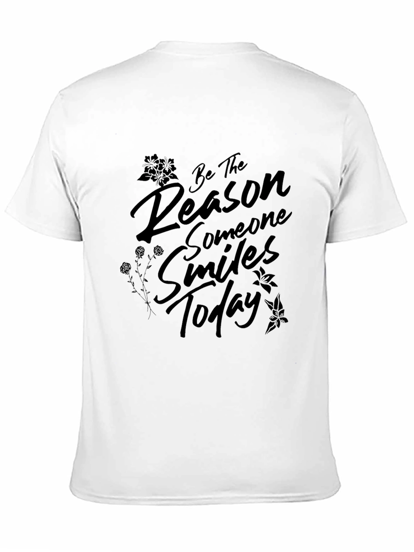 Black Inspiring Graphic Tee - Be the Reason Someone Smiles Today view 11