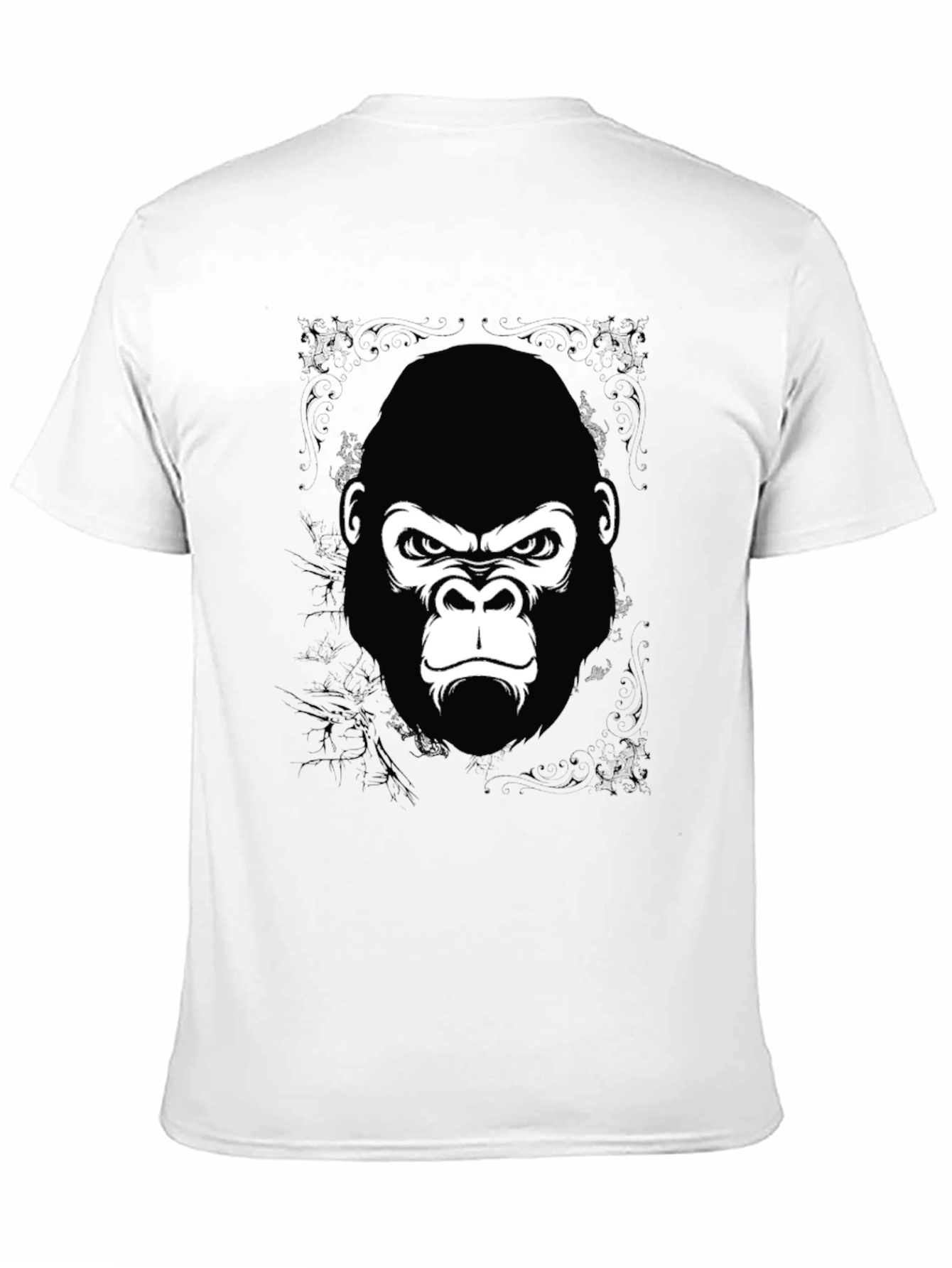 Black Gorilla Graphic Tee - Black Cotton T-Shirt view 11