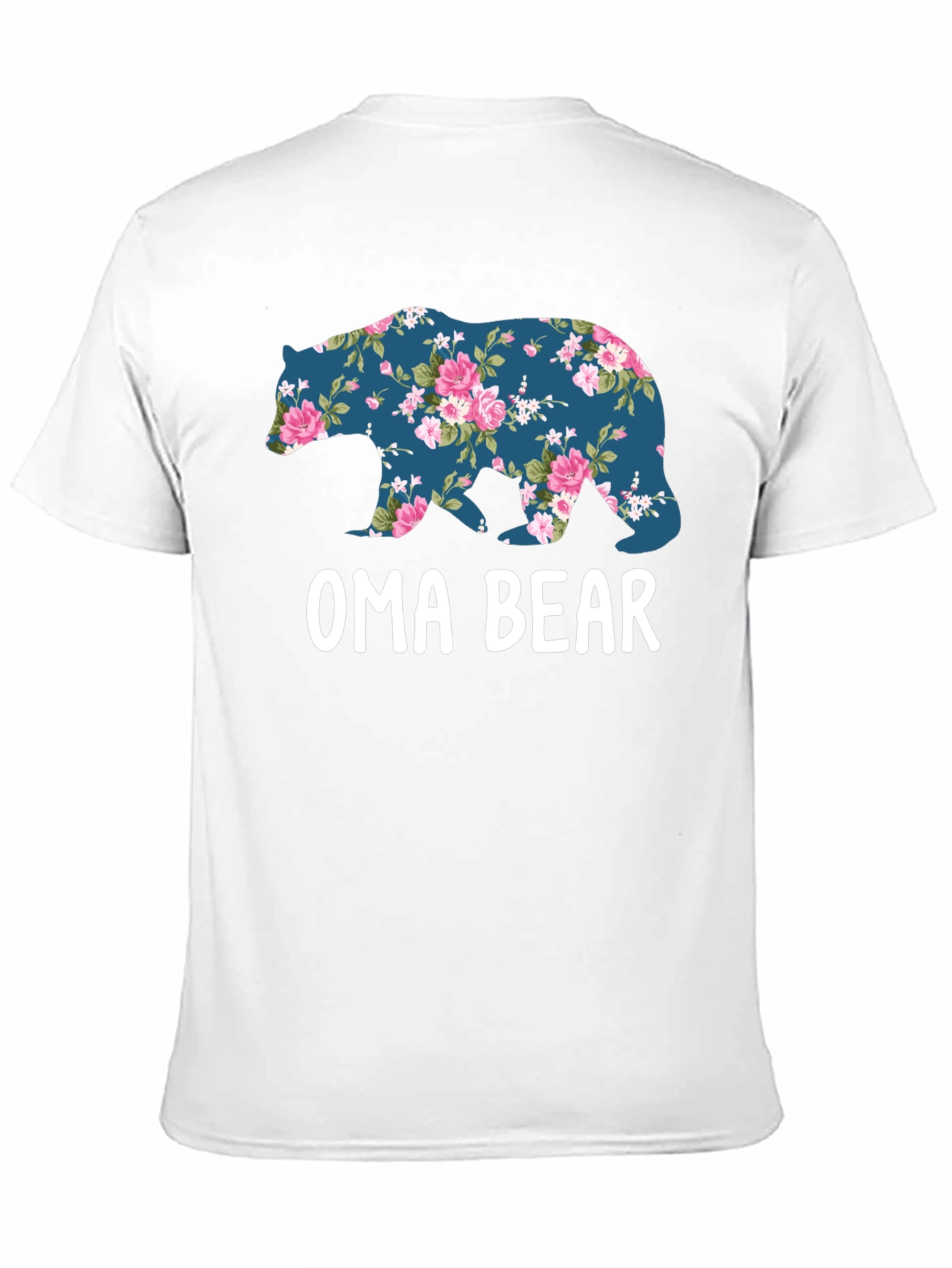 Black Oma Bear Floral Print T-Shirt view 11