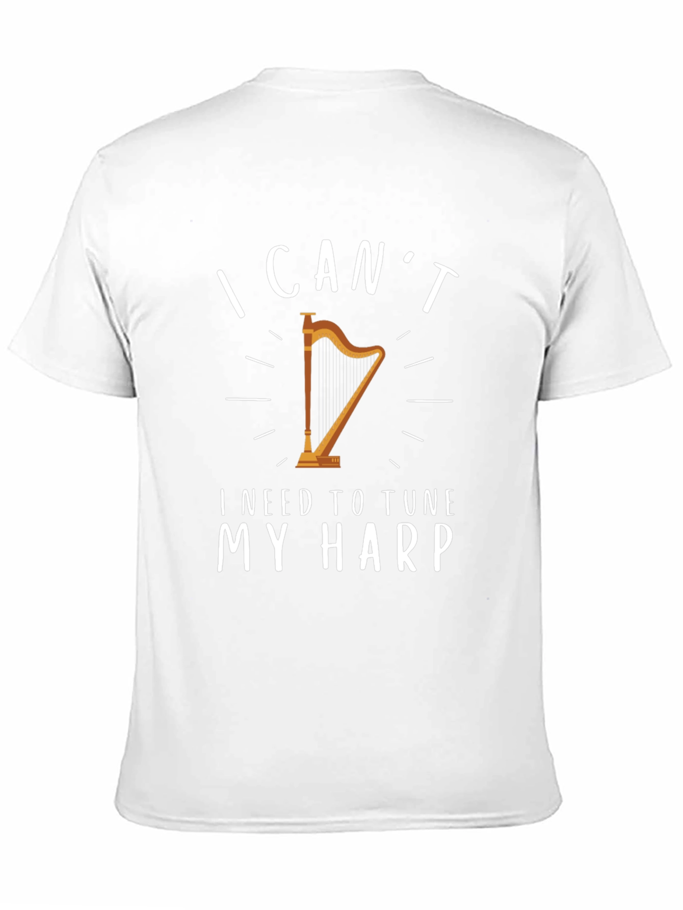 Black I Can't - I Need to Tune My Harp Graphic T-Shirt view 11