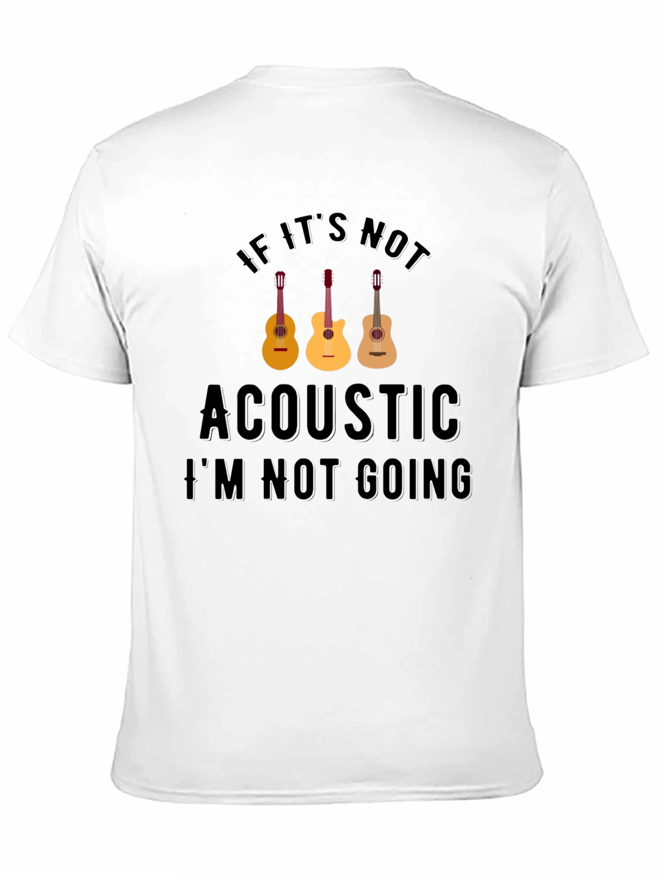 Black Acoustic Music T-Shirt view 11