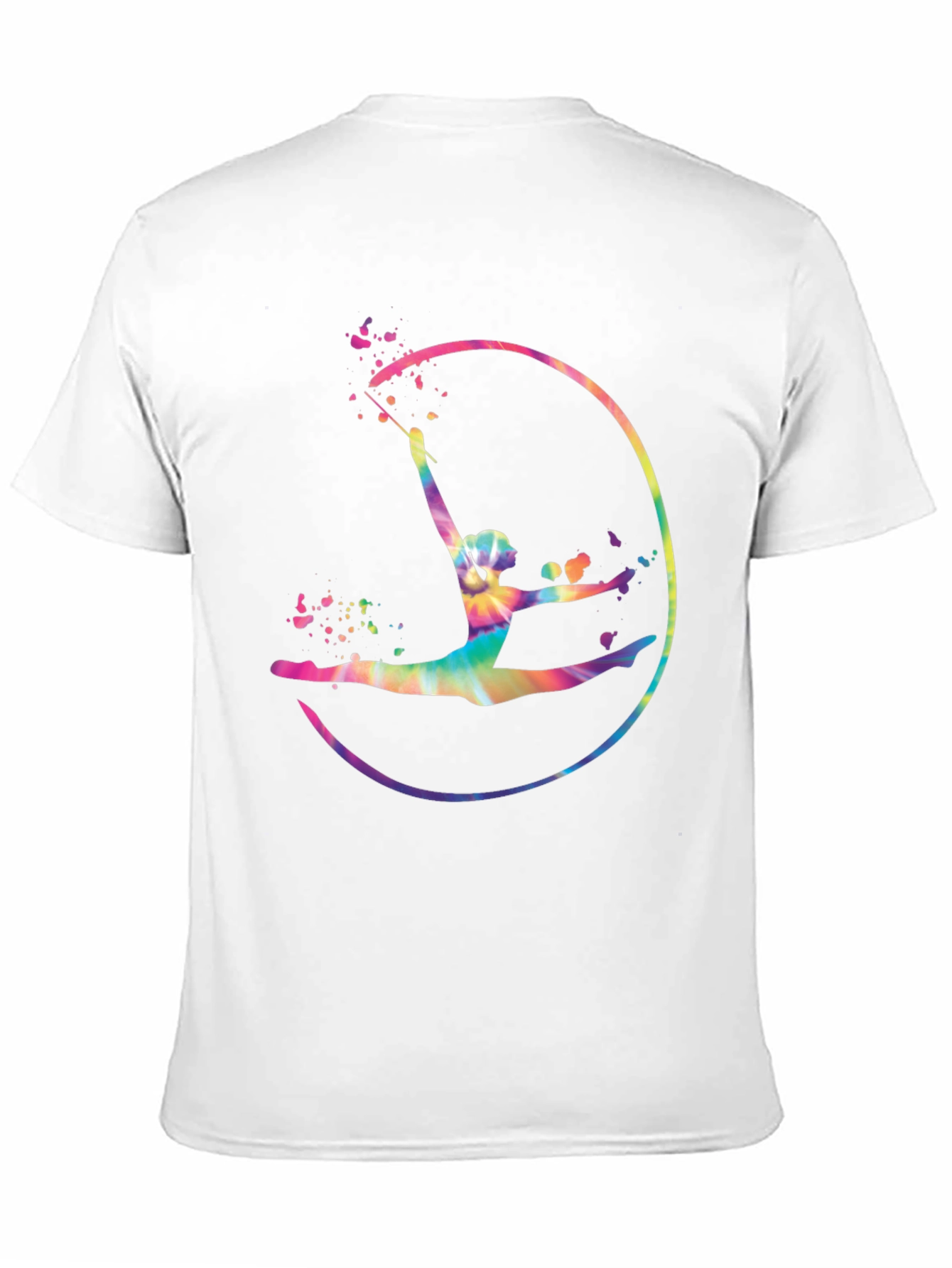 Black Gymnast Tie-Dye Graphic Tee - Black Cotton Blend view 11