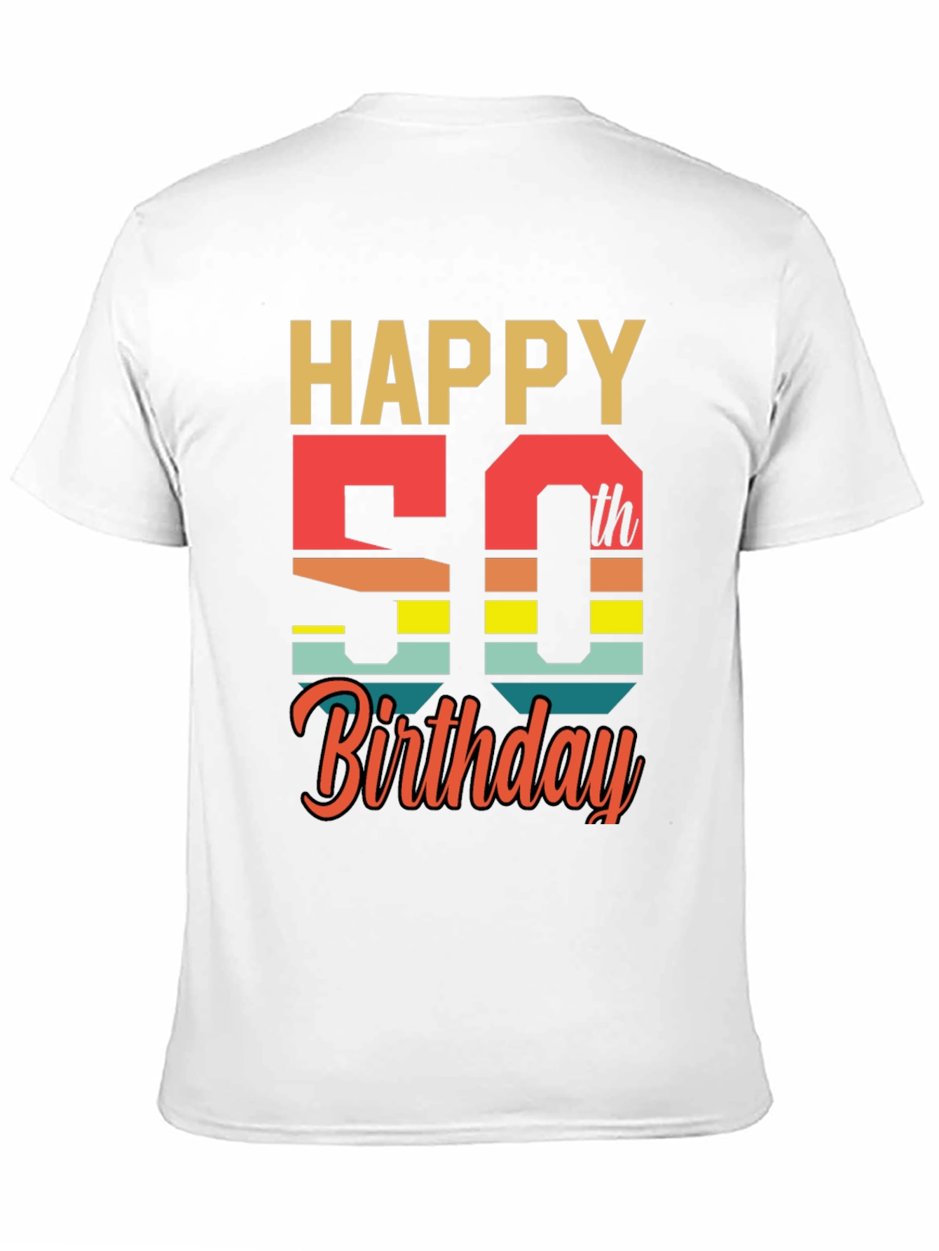 Black Happy 50th Birthday Graphic T-Shirt view 11