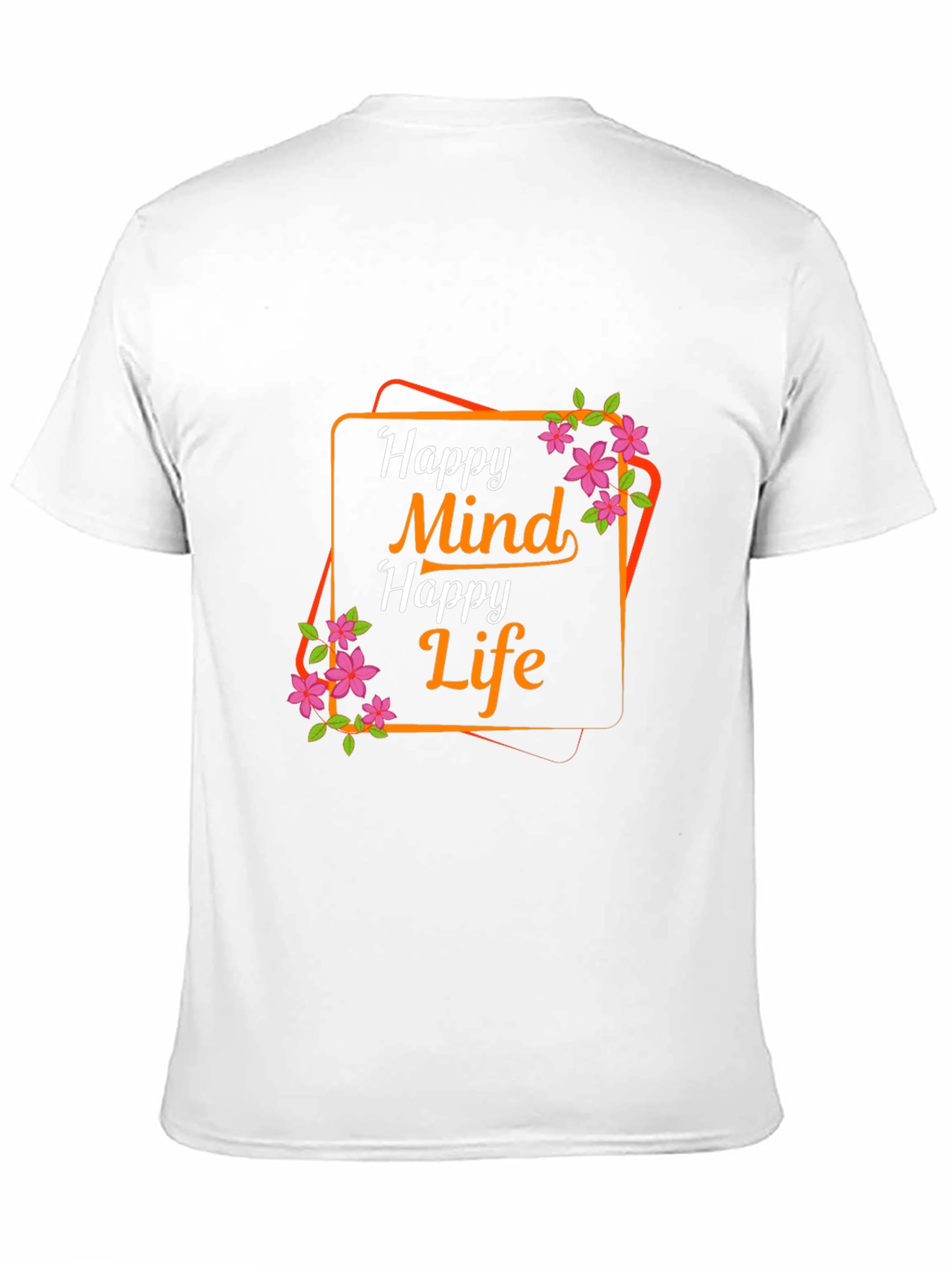 Black Happy Mind Happy Life Graphic Tee view 11