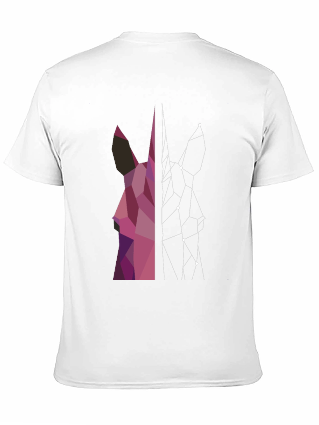 Black Geometric Unicorn T-Shirt - Modern Graphic Tee view 11