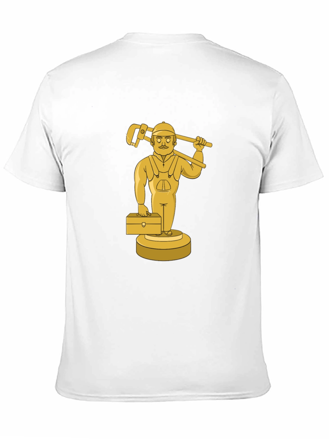 Black Golden Plumber Cartoon Graphic Tee view 11