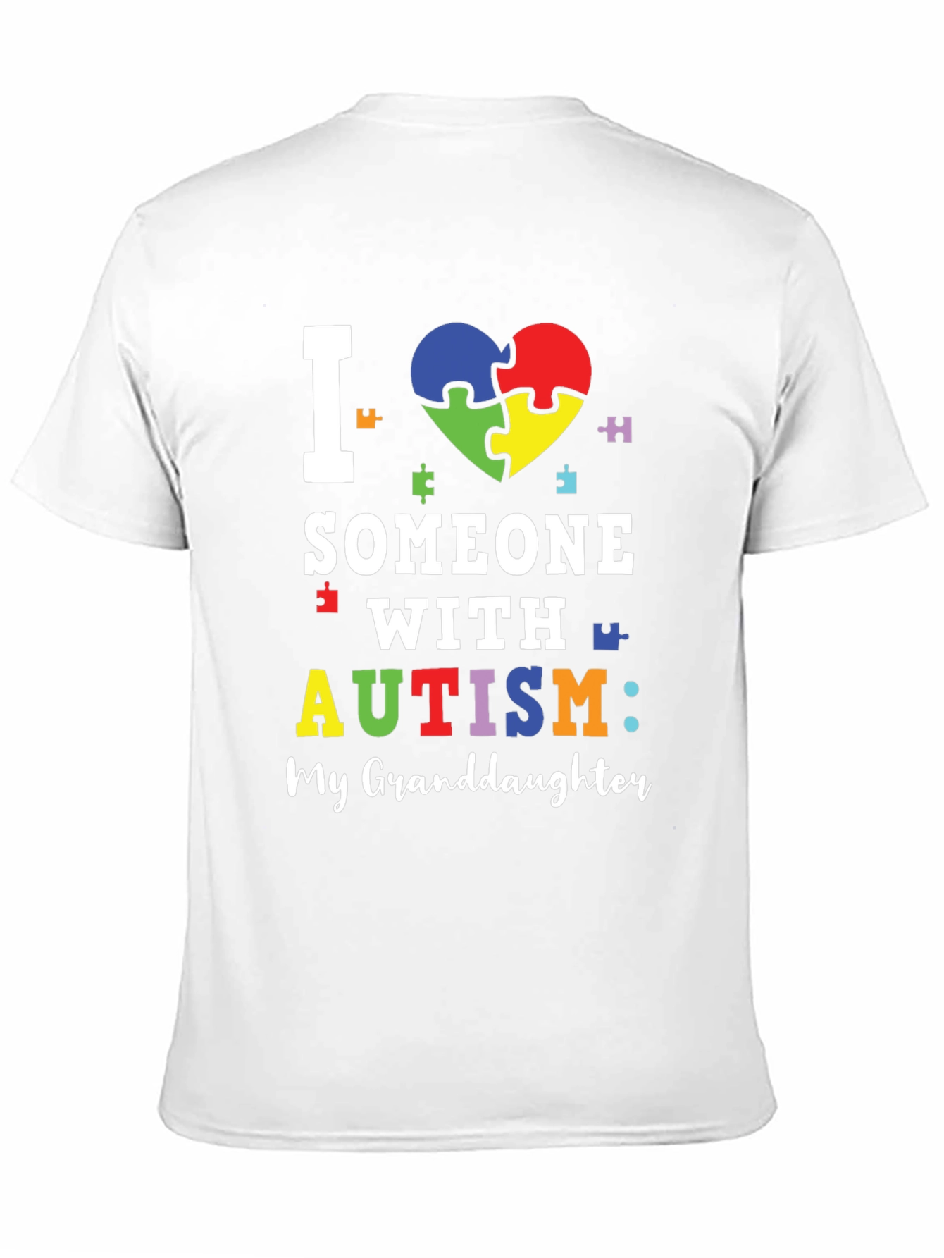 Black Autism Awareness T-Shirt: Granddaughter Love view 11