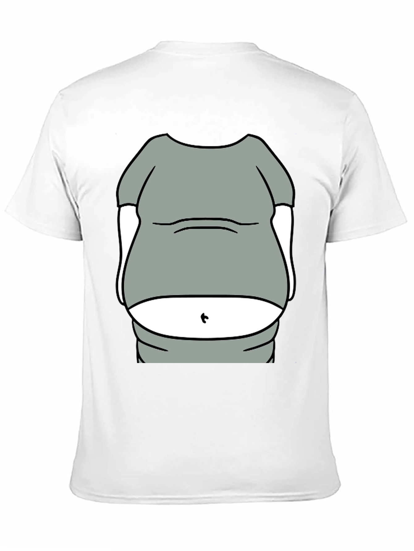 Black Humorous Belly T-Shirt - Funny Graphic Tee view 11