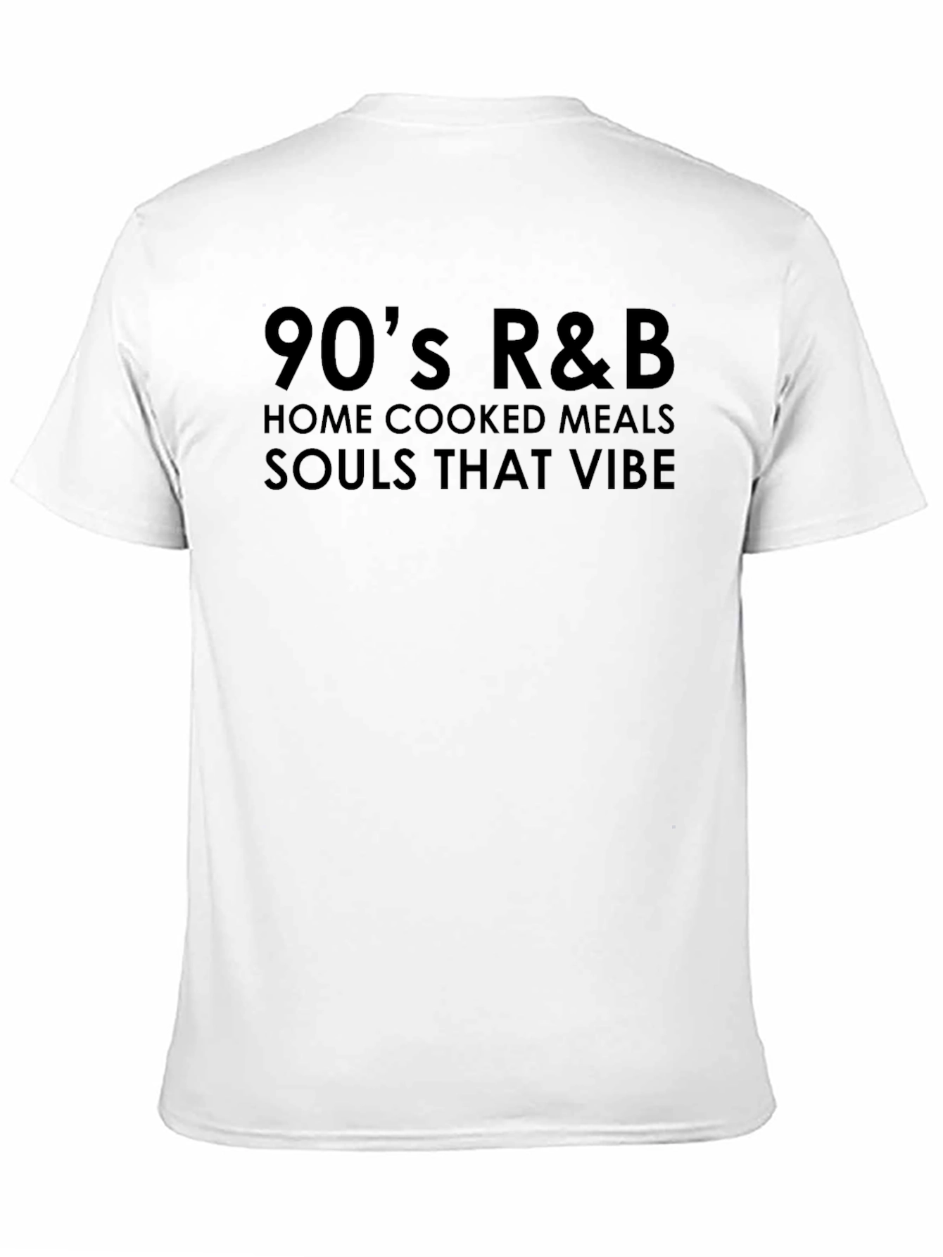 Black 90's R&B Home Cooked Meals T-Shirt view 11