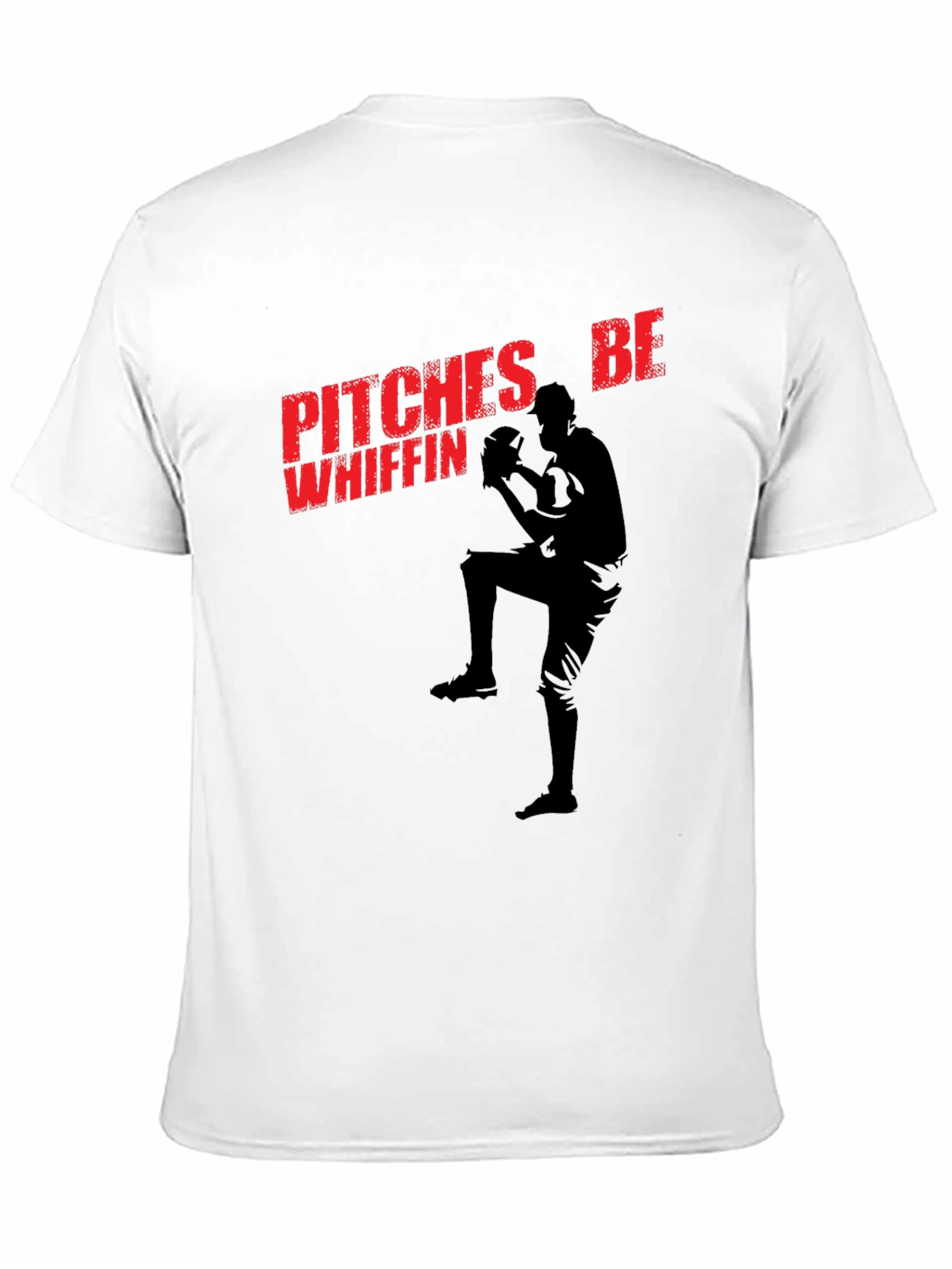 Black Pitches Be Whiffin' Baseball T-Shirt view 11