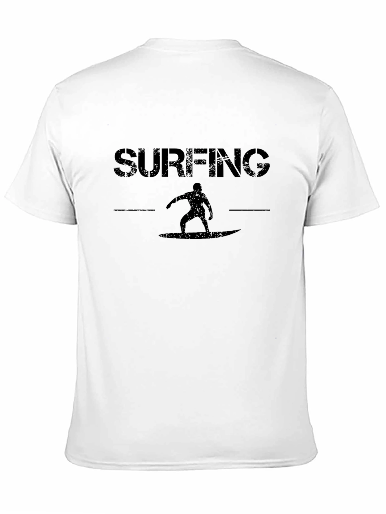 Black Surfing Silhouette Graphic Tee - Black view 11
