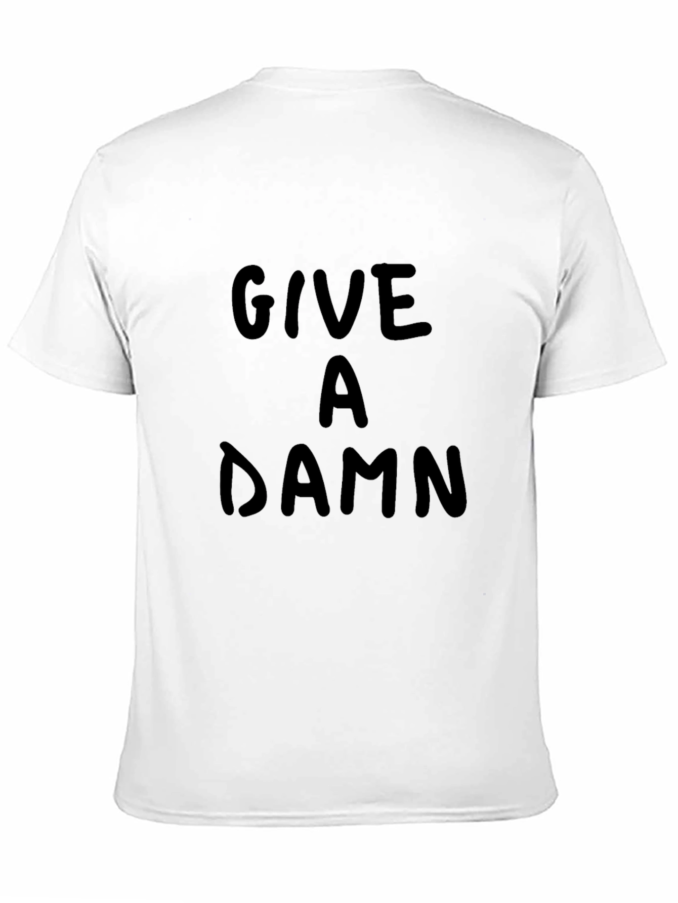Black Give a Damn Black Graphic T-Shirt view 11