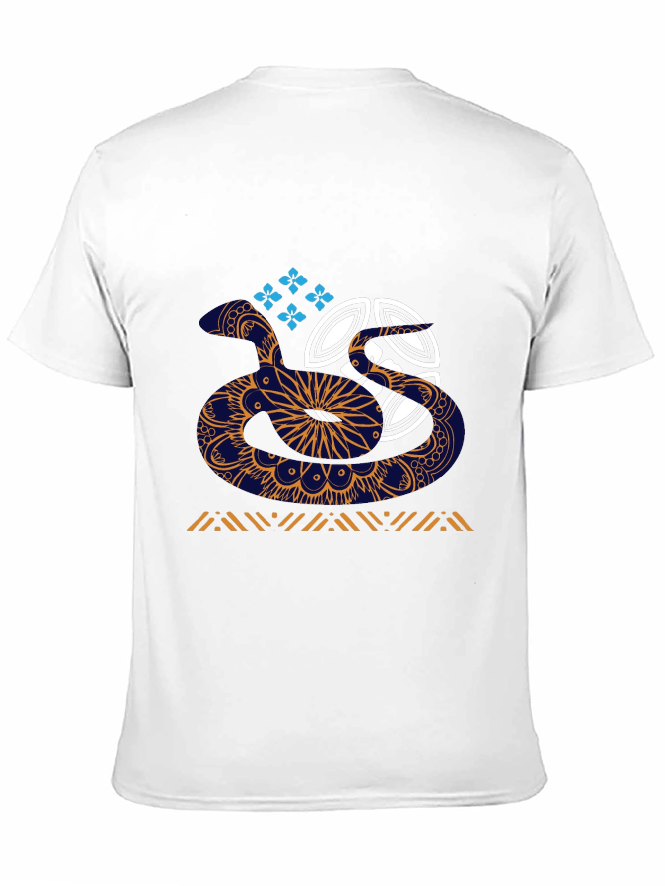 Black Abstract Snake T-Shirt view 11