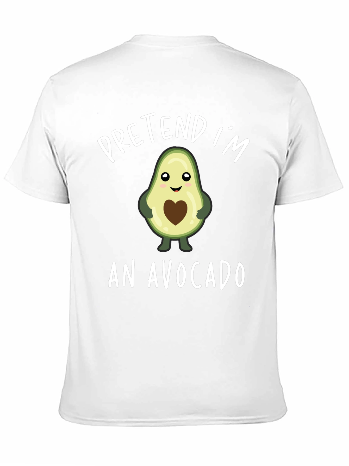 Black Pretend I'm an Avocado Funny Graphic T-Shirt view 11