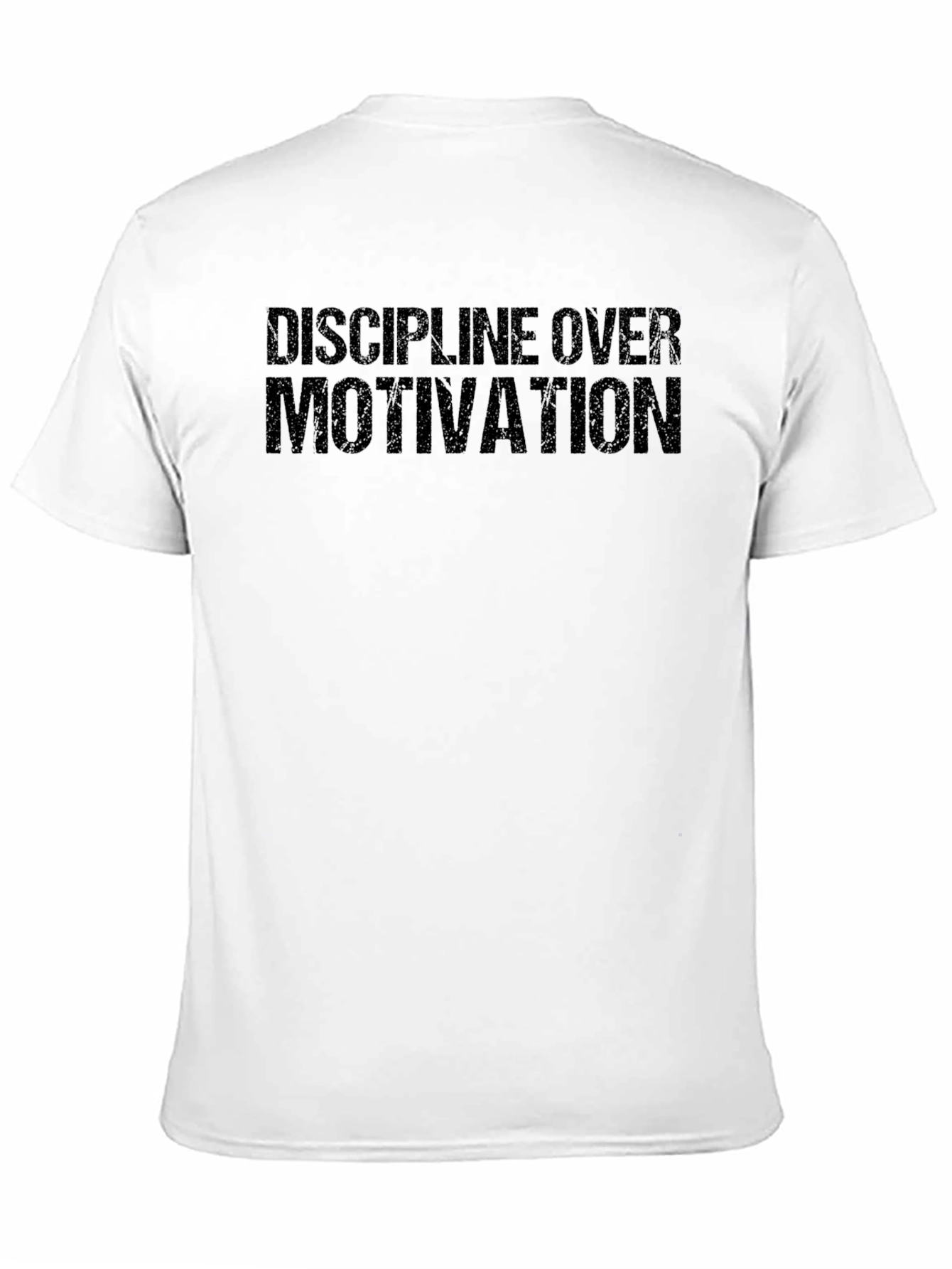 Black Discipline Over Motivation Black T-Shirt view 11